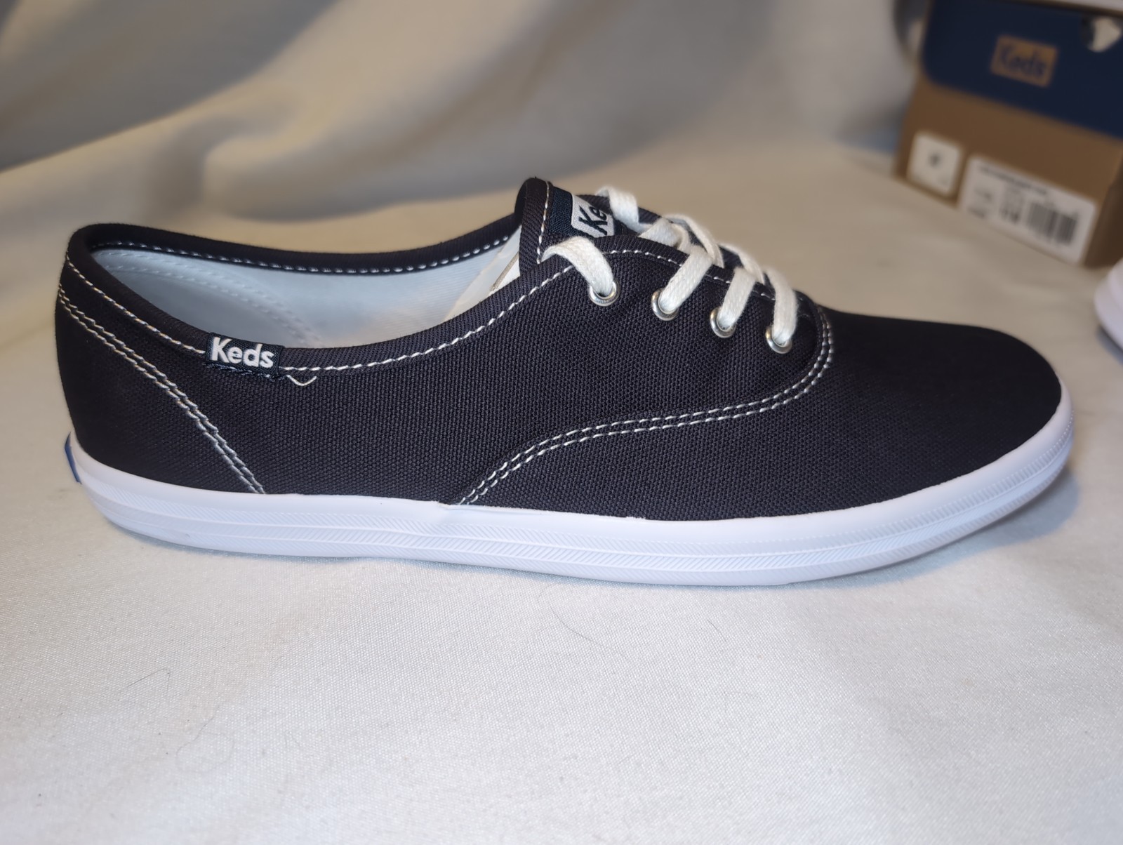 Women Keds Champion Navy Canvas Lace Up Sneaker Shoes Size 8