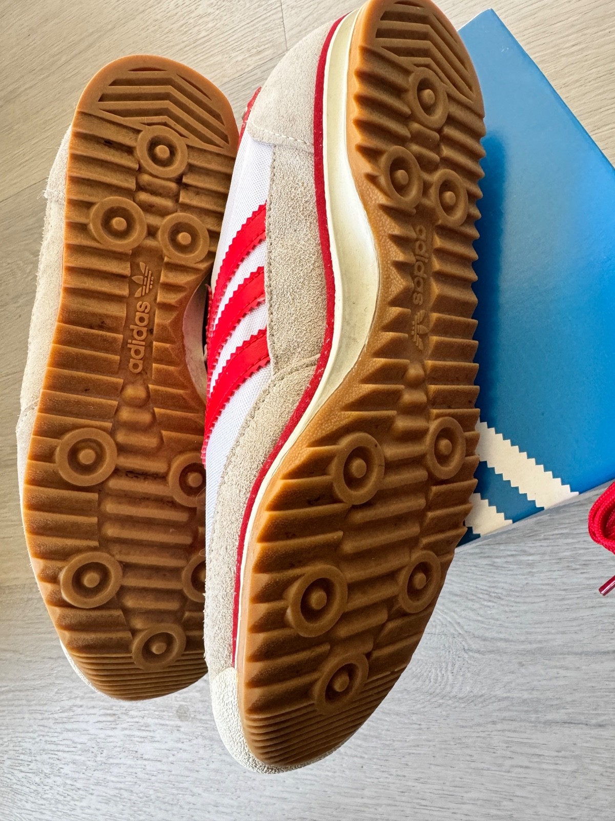 75th Anniversary Adidas SL 72 OG Shoes Cloud White/Better Scarlet US M6/W7