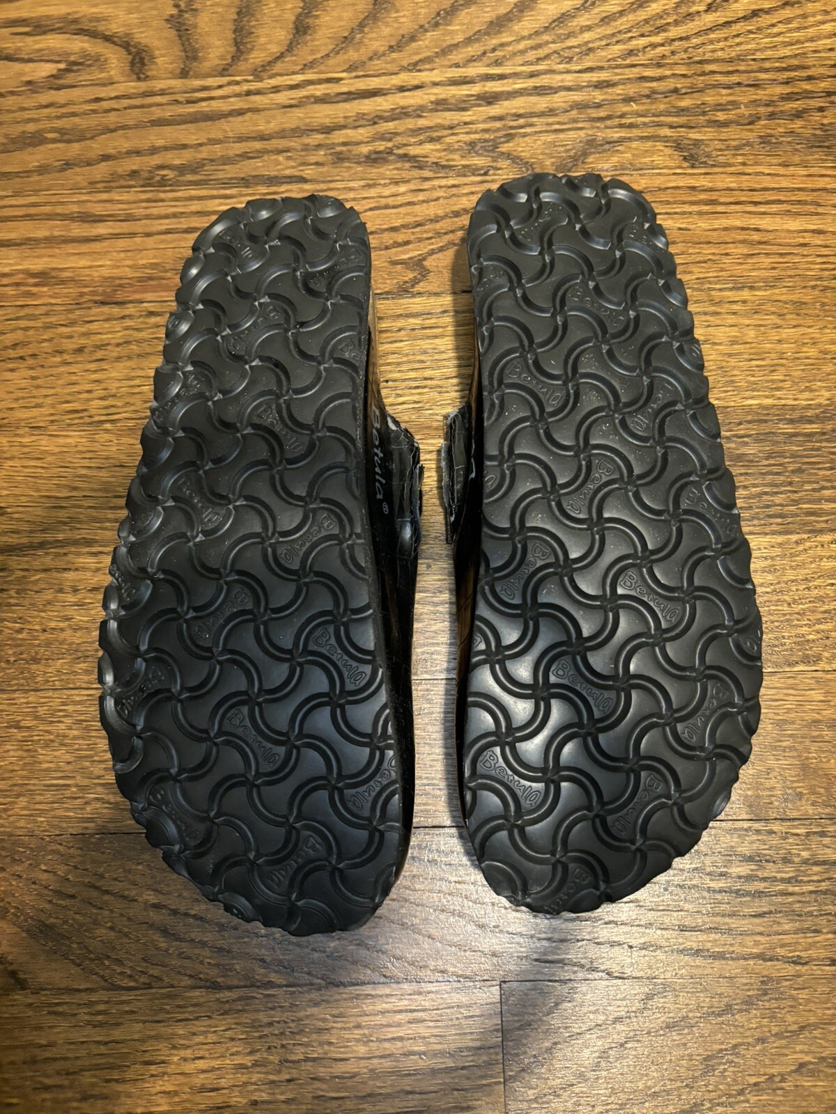 Birkenstock Clogs Size 42 Black Metalic Leather
