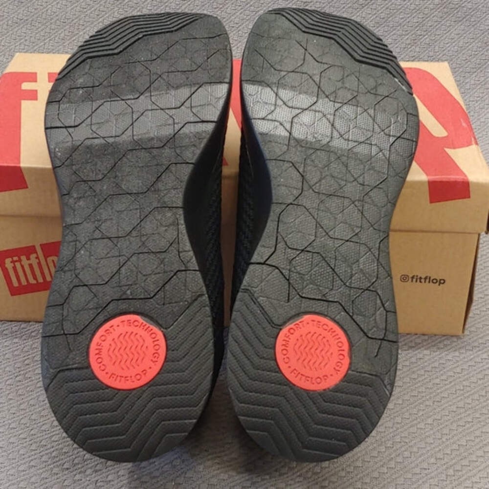 “AS IS” FitFlop Air Mesh slip-on Ballerina Black – 9 674169-J