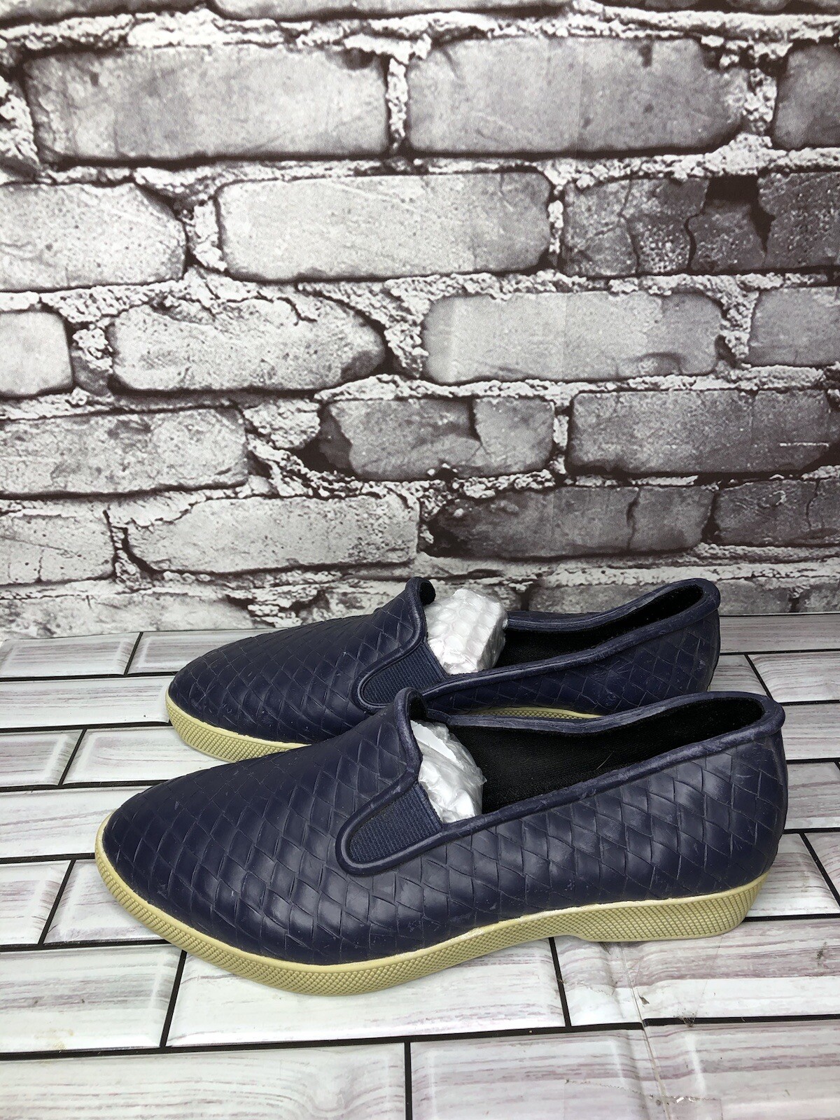 Cougar Blue Woven Leather Waterproof Slip On Casual Shoes Women’s Sz 7M US/38EU