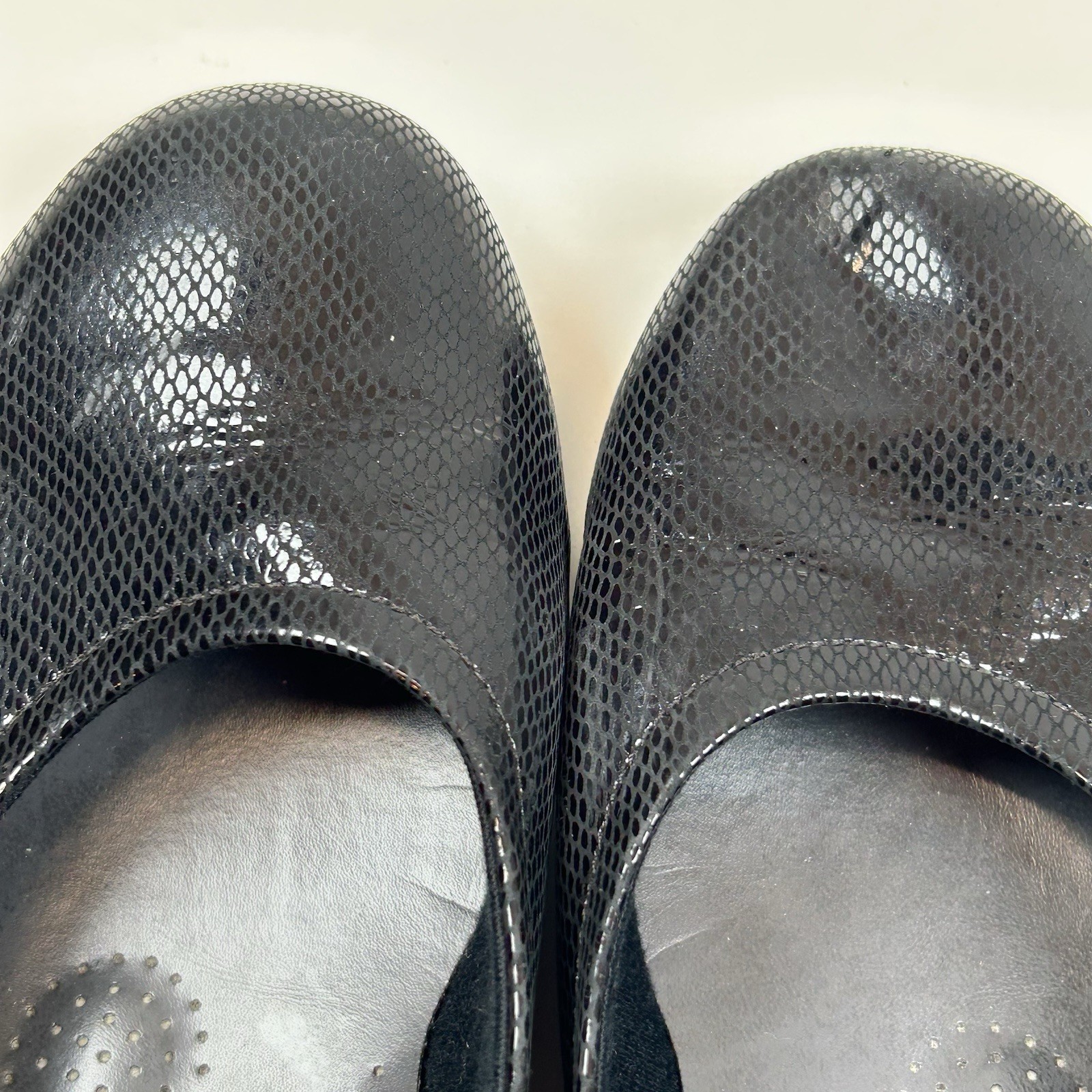 SAS Maria Mary Jane Black Snake Whimsigoth Academia Leather Comfort Sz 9.5 W