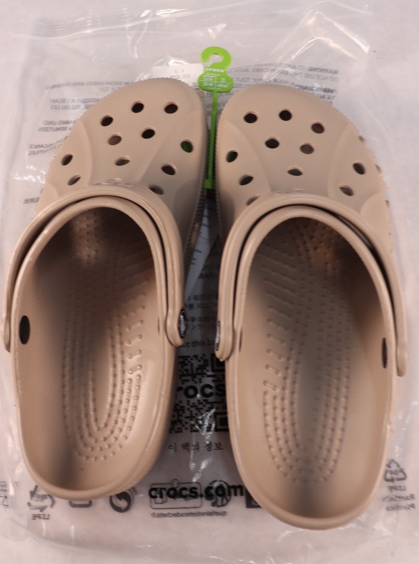 Crocs Adult Baya Clogs, Cobblestone , W9/M7
