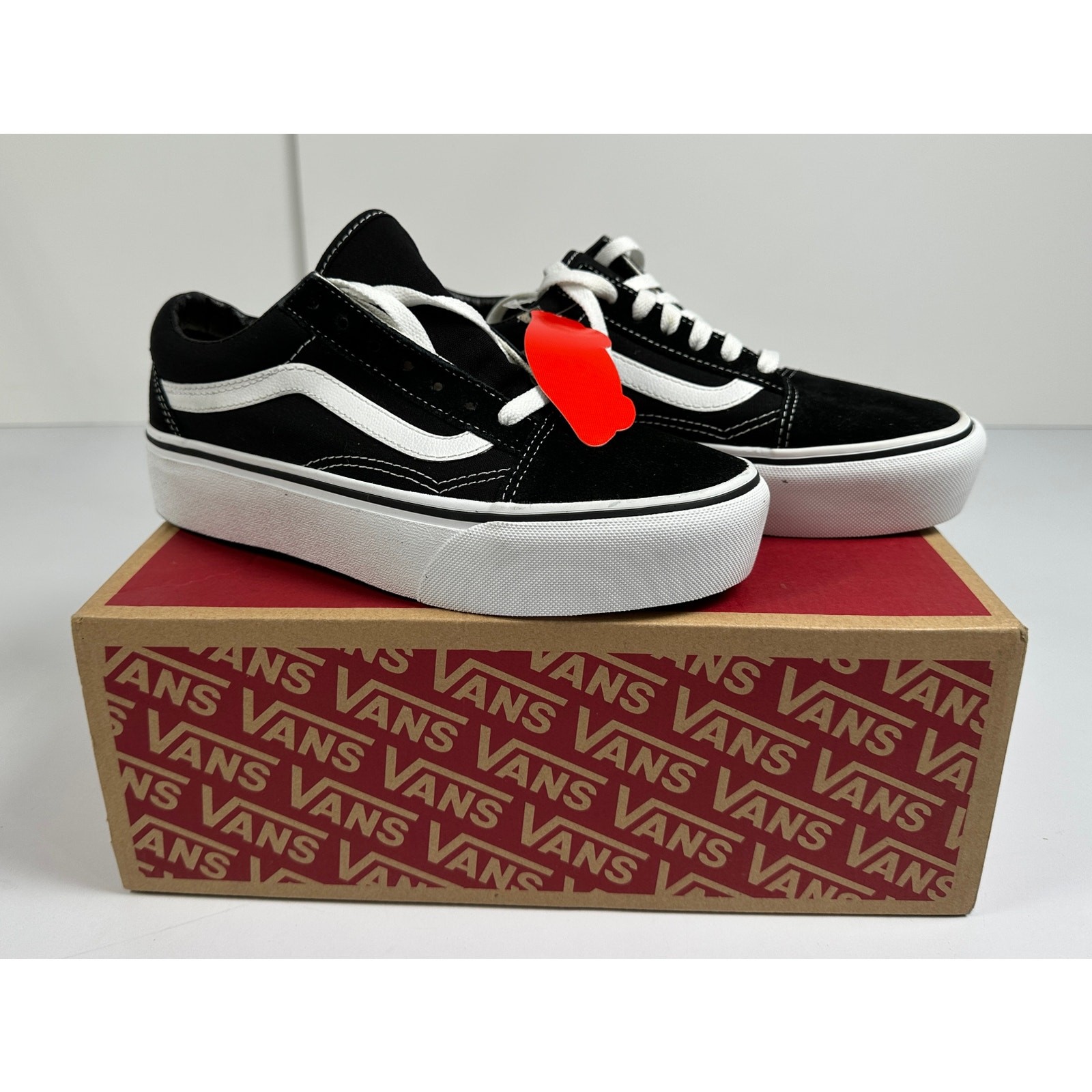 VANS UNISEX SHOES OLD SKOOL PLATFOR SNEAKER BLACK/WHITE SIZE M5 W6.5 NIB #024S