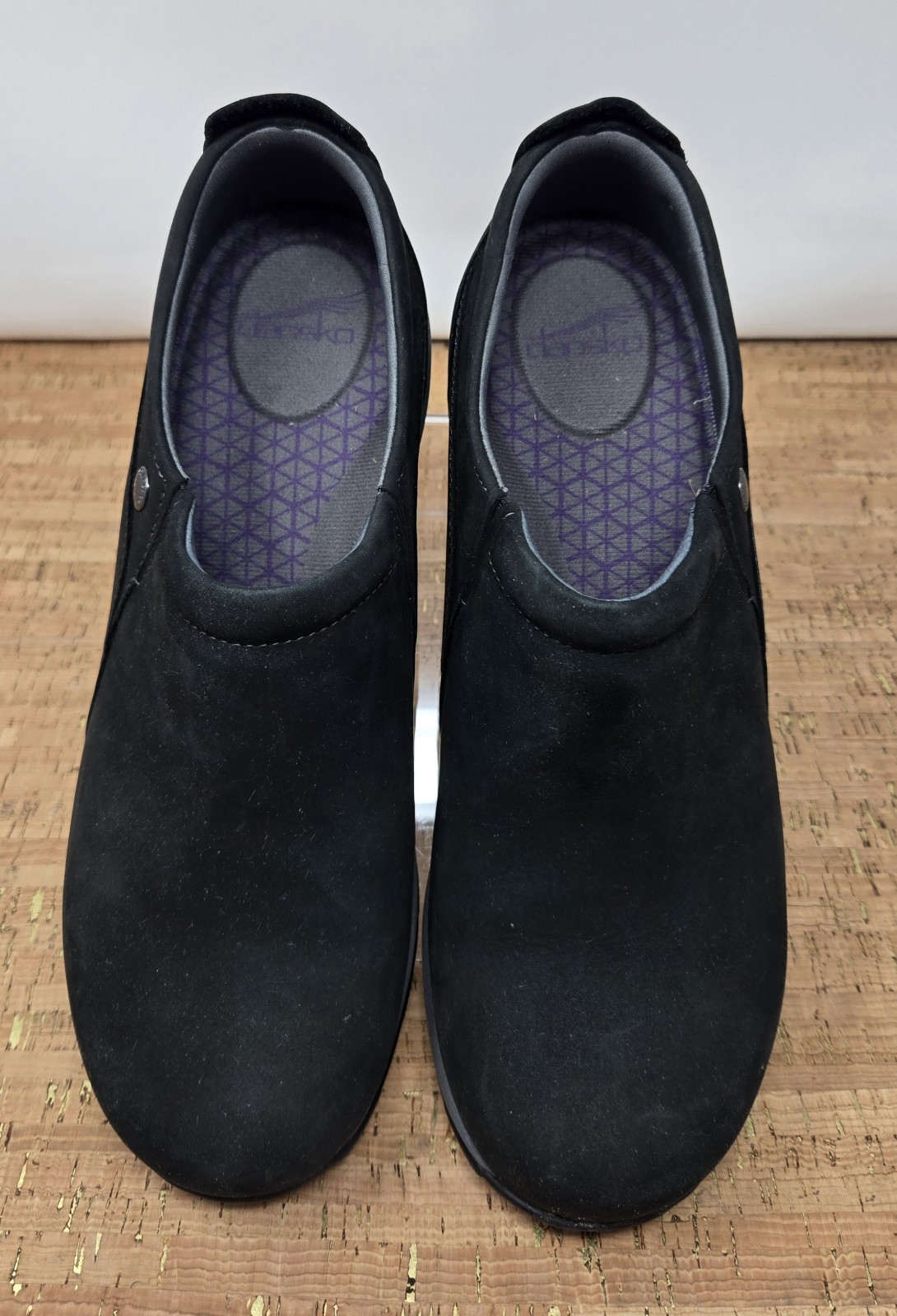 DANSKO Patti Shoes Womens 10.5-11 EU 41 Black Nubuck Leather Slip-on Mary Jane