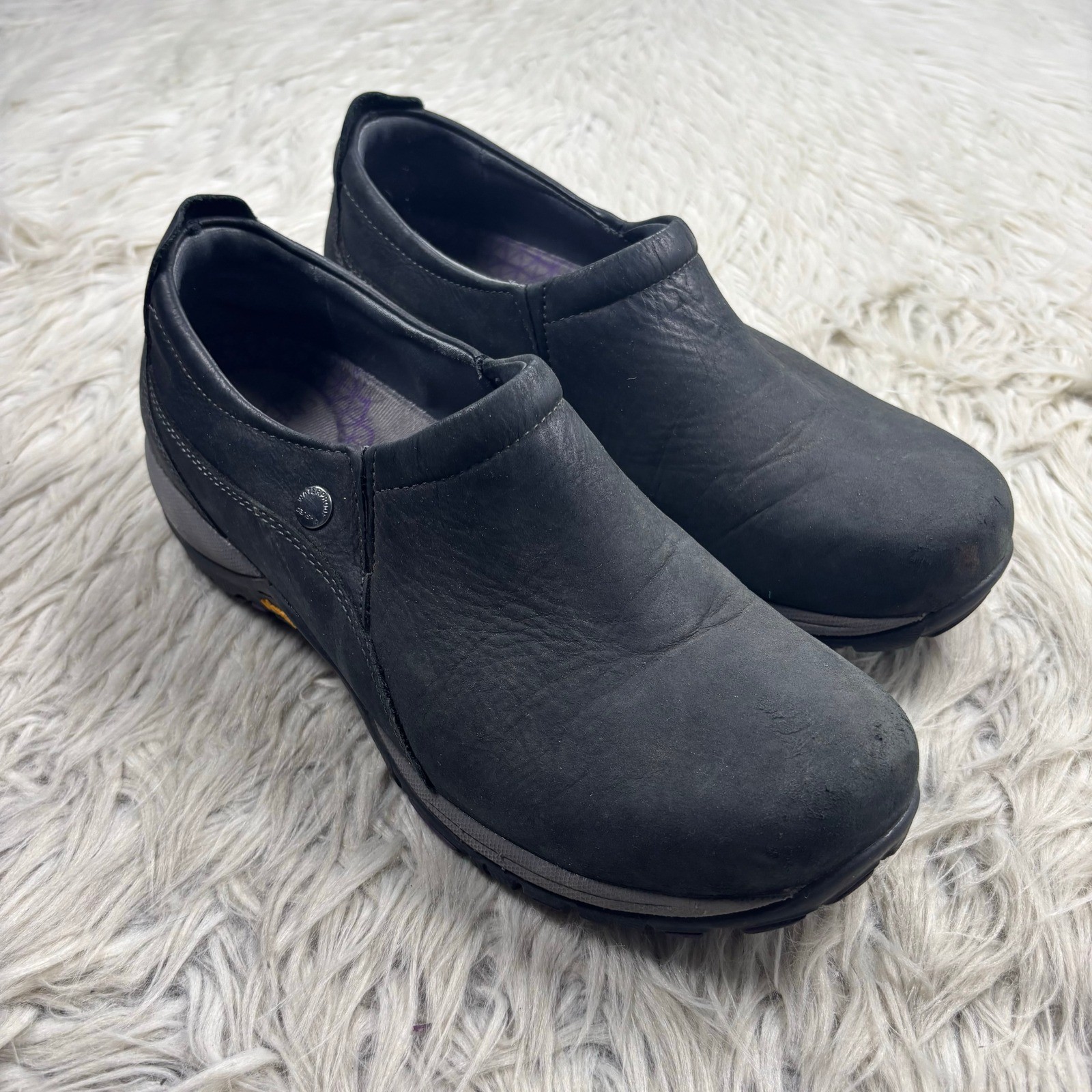 Dansko Women’s 40 Black Nubuck Leather Patti Slip-on Shoes Sneakers Comfort