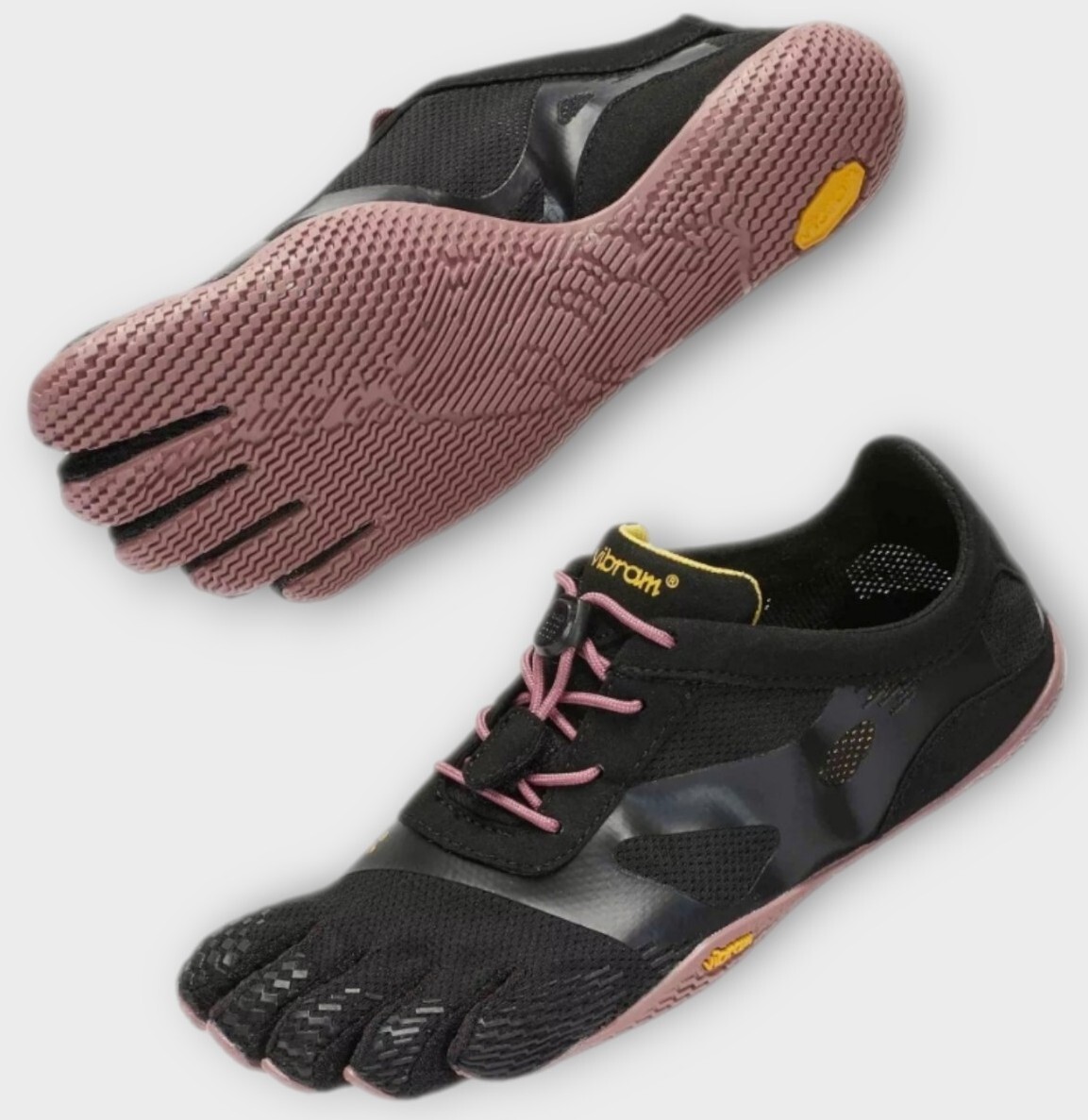 Vibram KSO EVO Women’s Casual Shoes, Black/Rose, EU 35 / US 6 -6.5