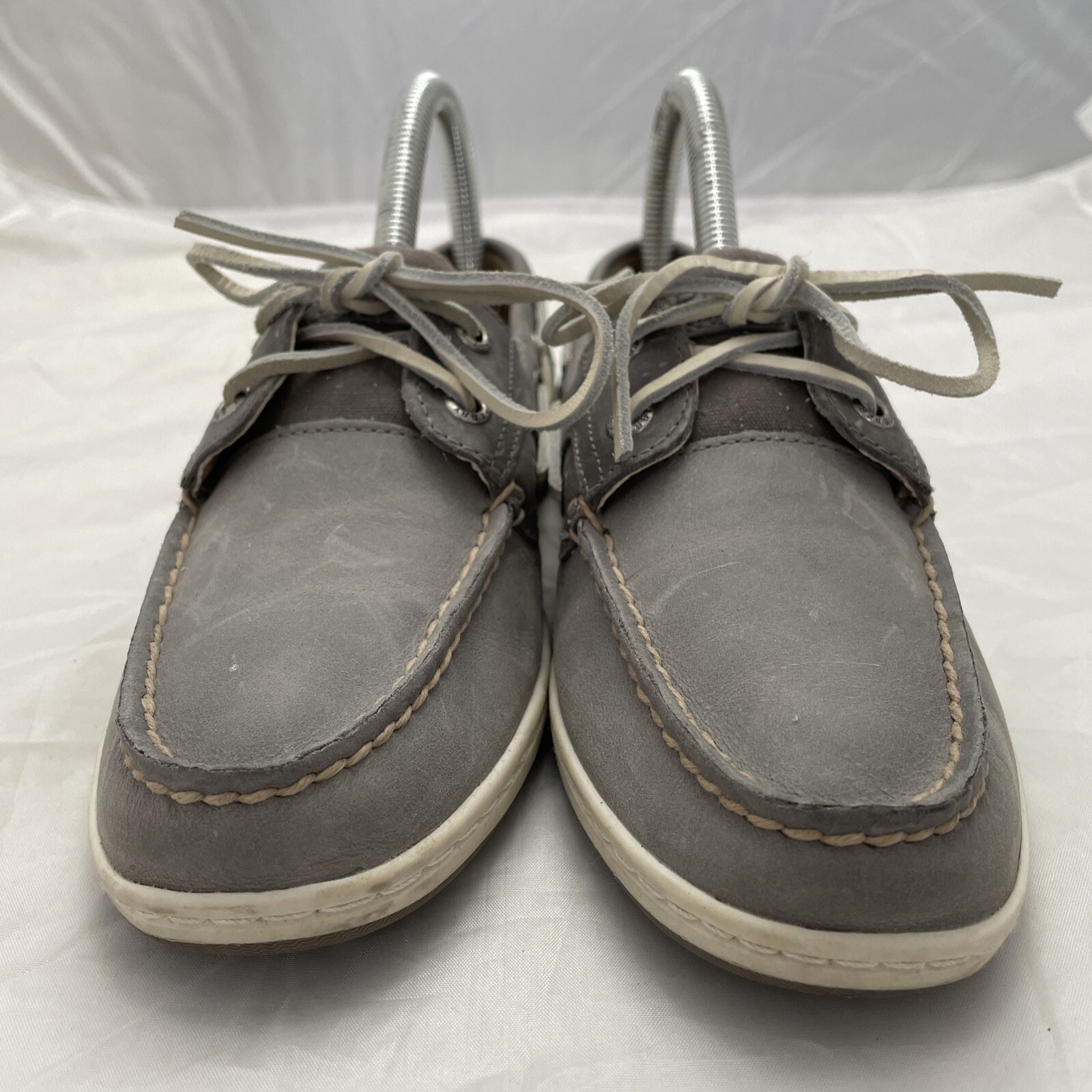 Sperry Top Sider Boat Shoes Womens 6 Koifish Grey Lace Up Comfort Low STS85813