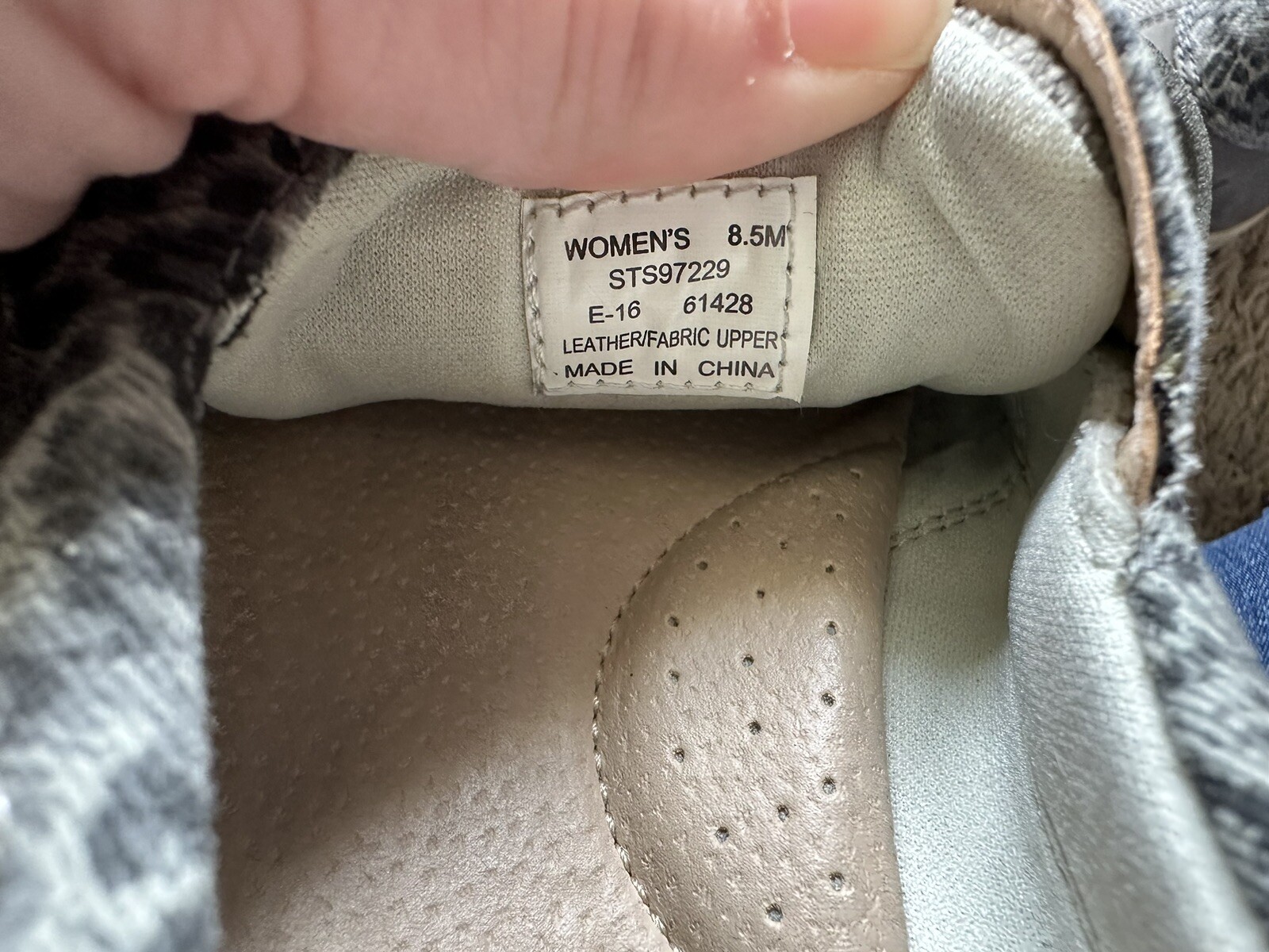Sperry Top-Sider Taupe Leather Koifish Cheetah Boat Shoes WOMEN’S Size 8.5