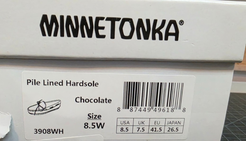 MINNETONKA Women’s Pile Lined Hardsole (3908WH) Brown – Ladies Size 8.5