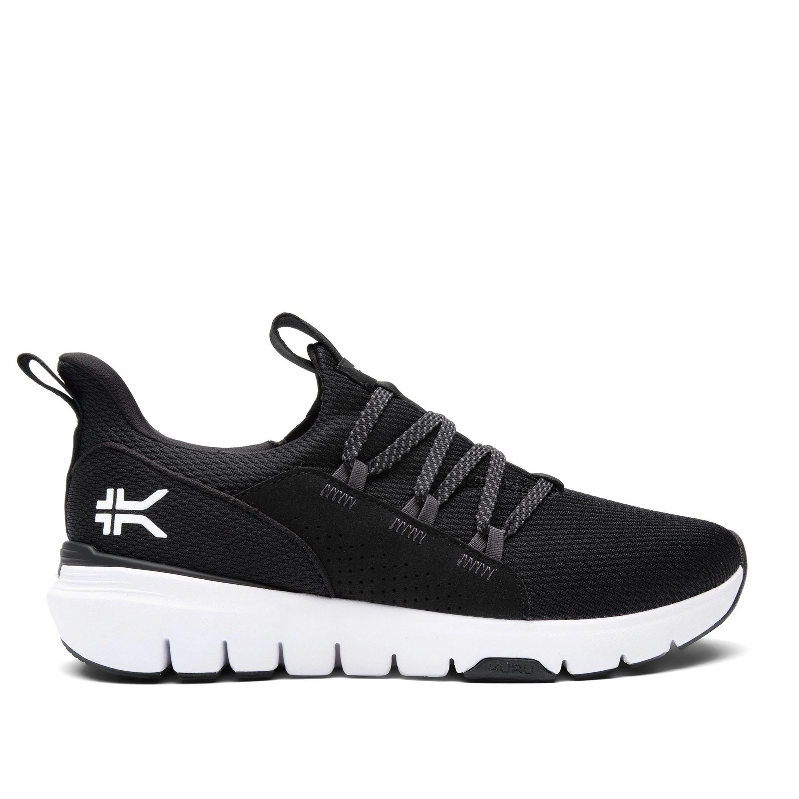 Women’s KURU FLEX Slip-On, Jet Black/Bright White, 10 Medium US