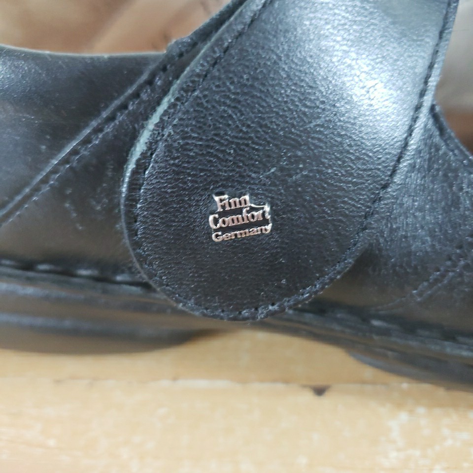 Finn Comfort Black Leather Women’s Size 7 /EU 38 Mary Jane Tofino Shoes Germany