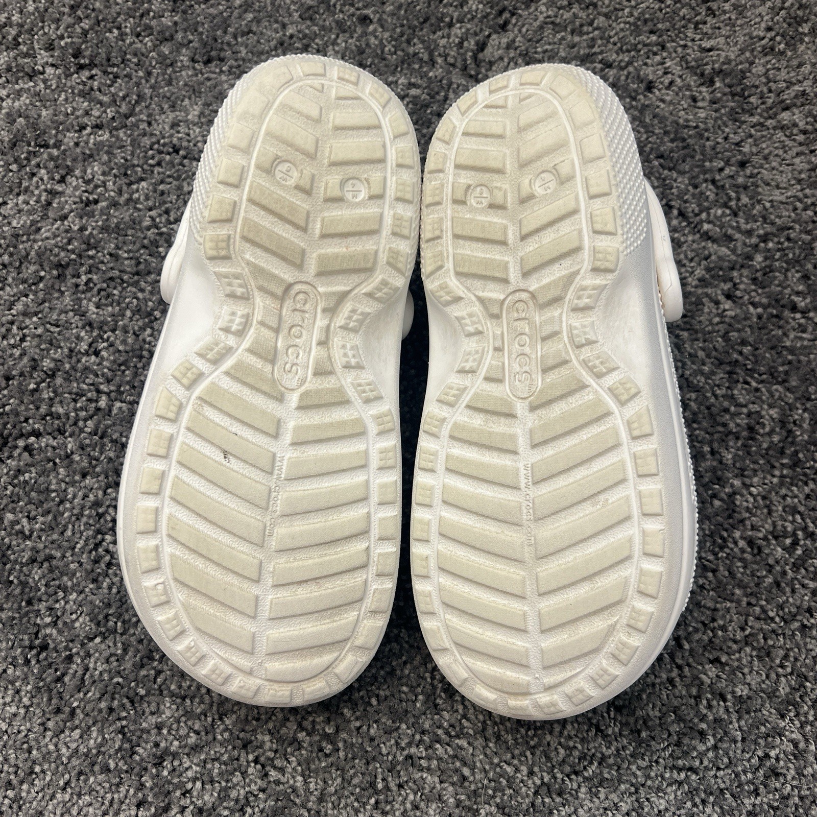 Crocs Dual Comfort Casual Unisex Adult White Lined Slip On Clogs Size M 4 W 6