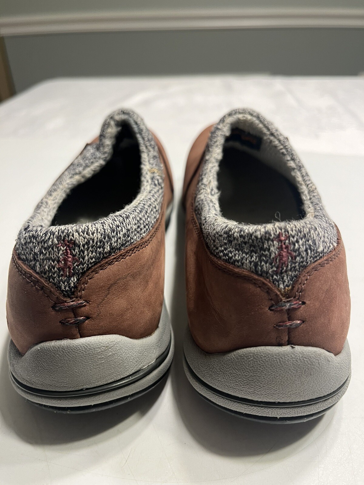 Timberland Smartwool Brown Leather Waterproof Vibram Ecostep Slip On Shoes 7.5M