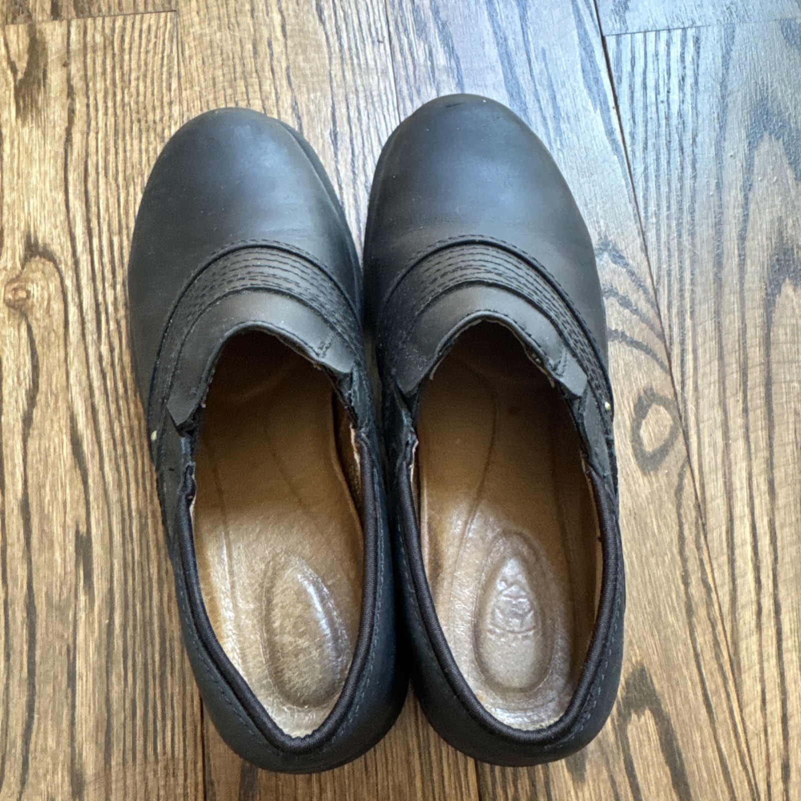 Ariat Women’s Steel Toe Black Leather Work Clogs Size 5 B