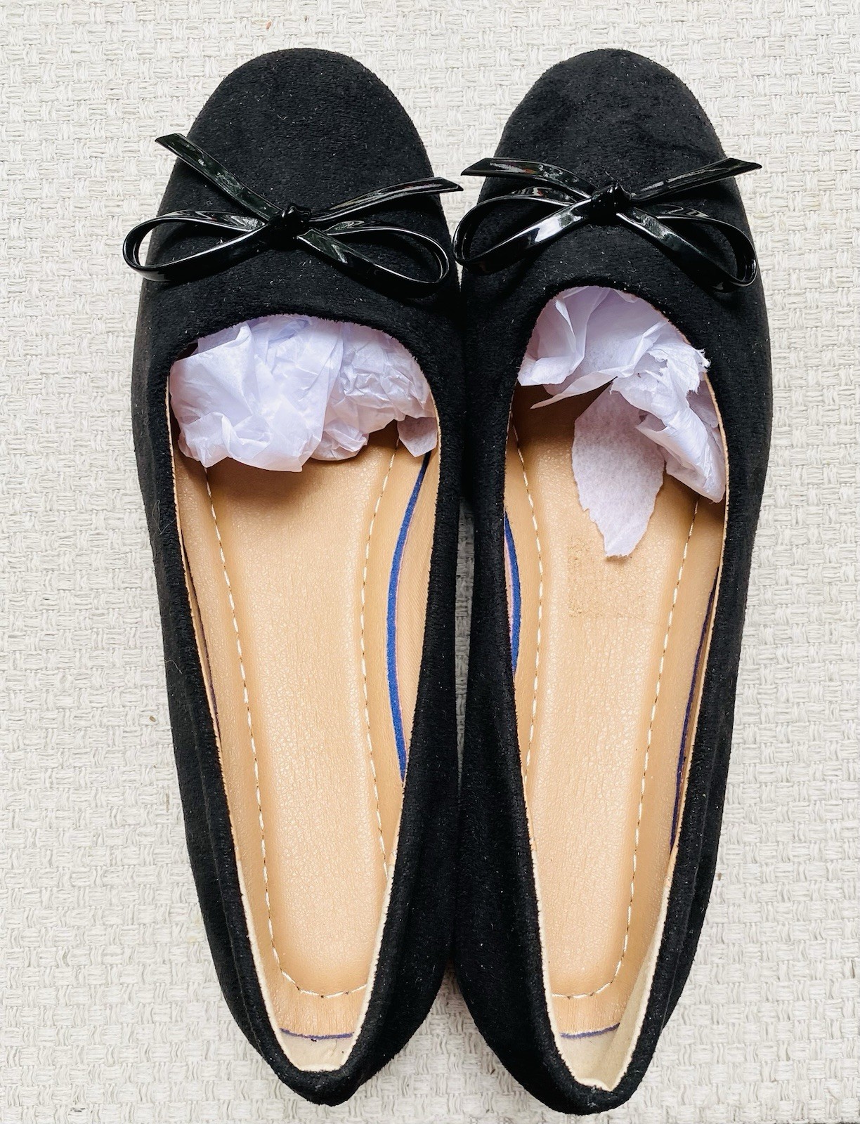 LOVE Women’s Black Wedges Size 8 – 8.5. NEW Ballerina Style 1.5” Heel. EU sz 39.