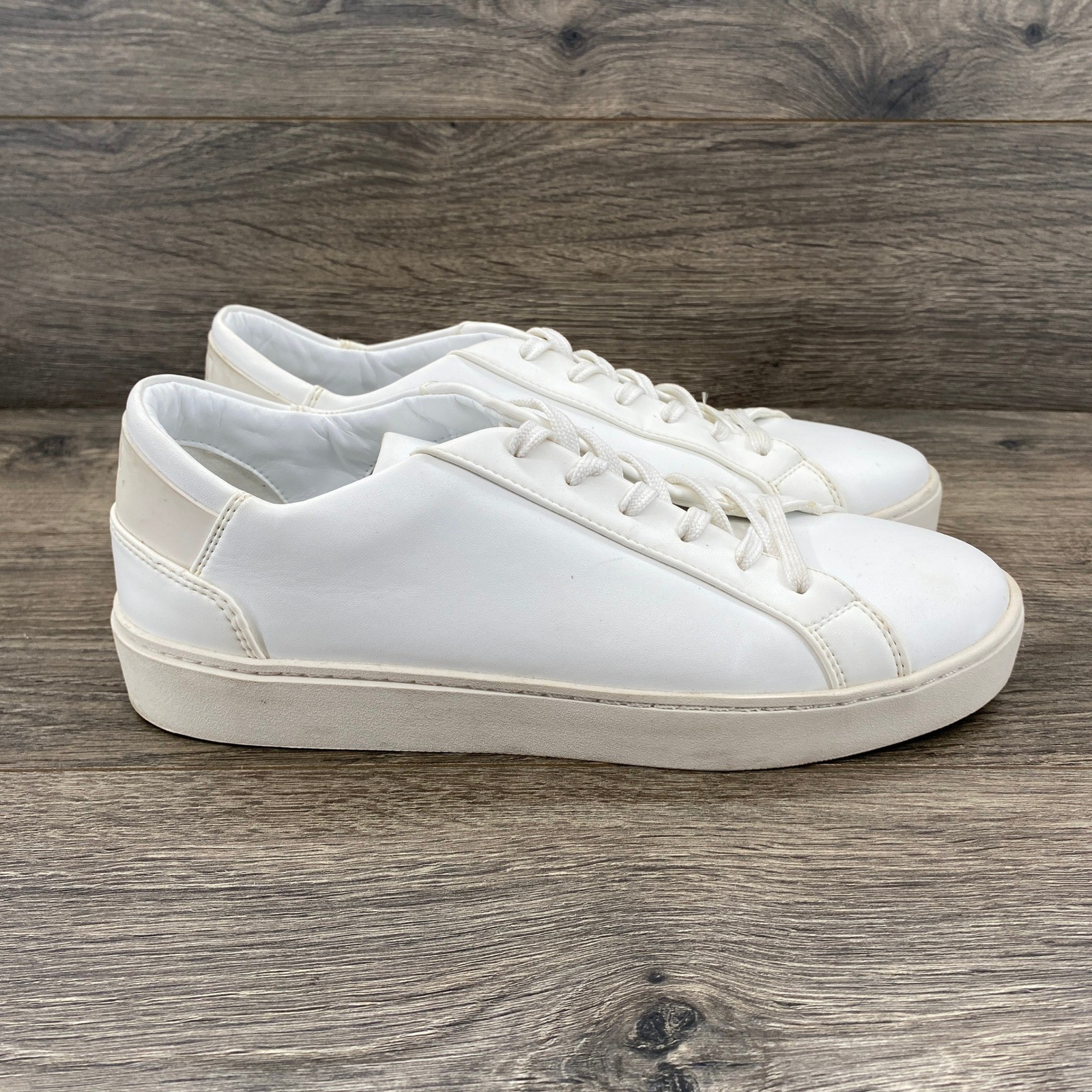 THOUSAND FELL Eco Recycled White Leather Low Top Sneakers Women’s 8