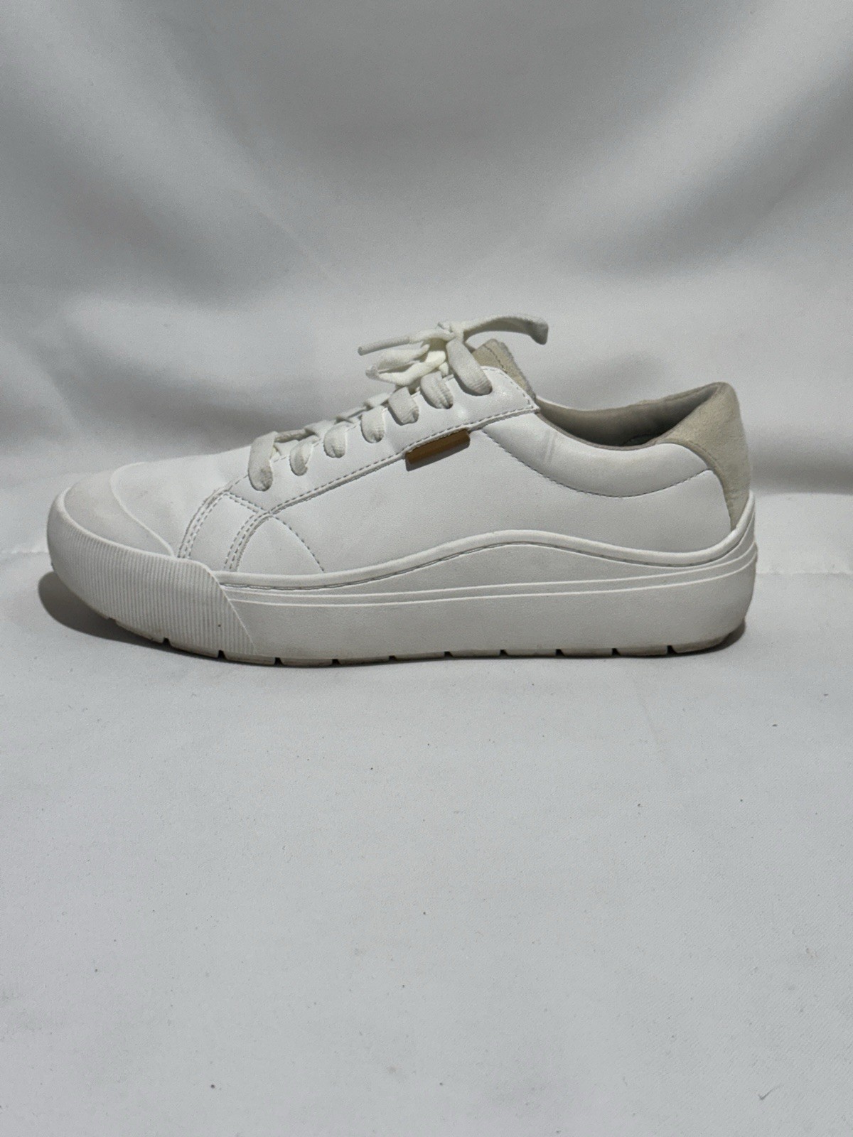 Dr. Scholl’s Time Off Sneakers Women’s 8M White Beige Leather Casual Shoes