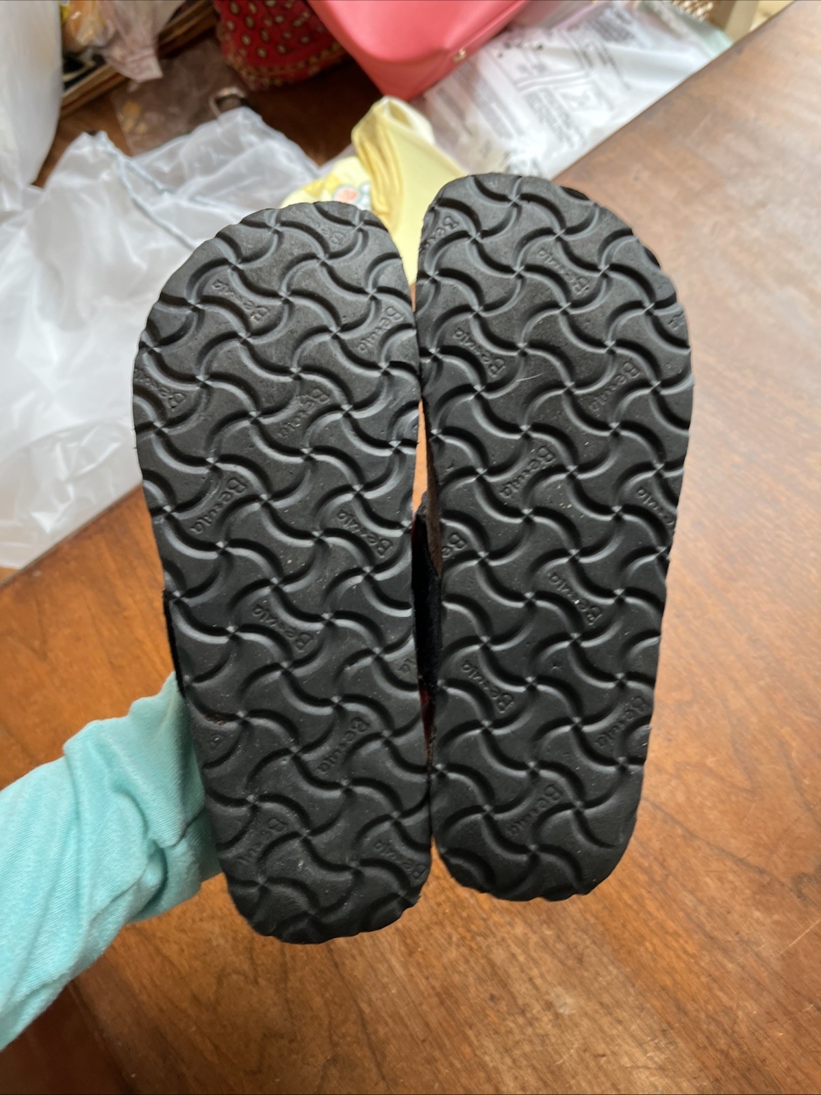 Birkenstock Betula Zara Embroidered Sandals Black Crystal Suede Women Size 7(37)