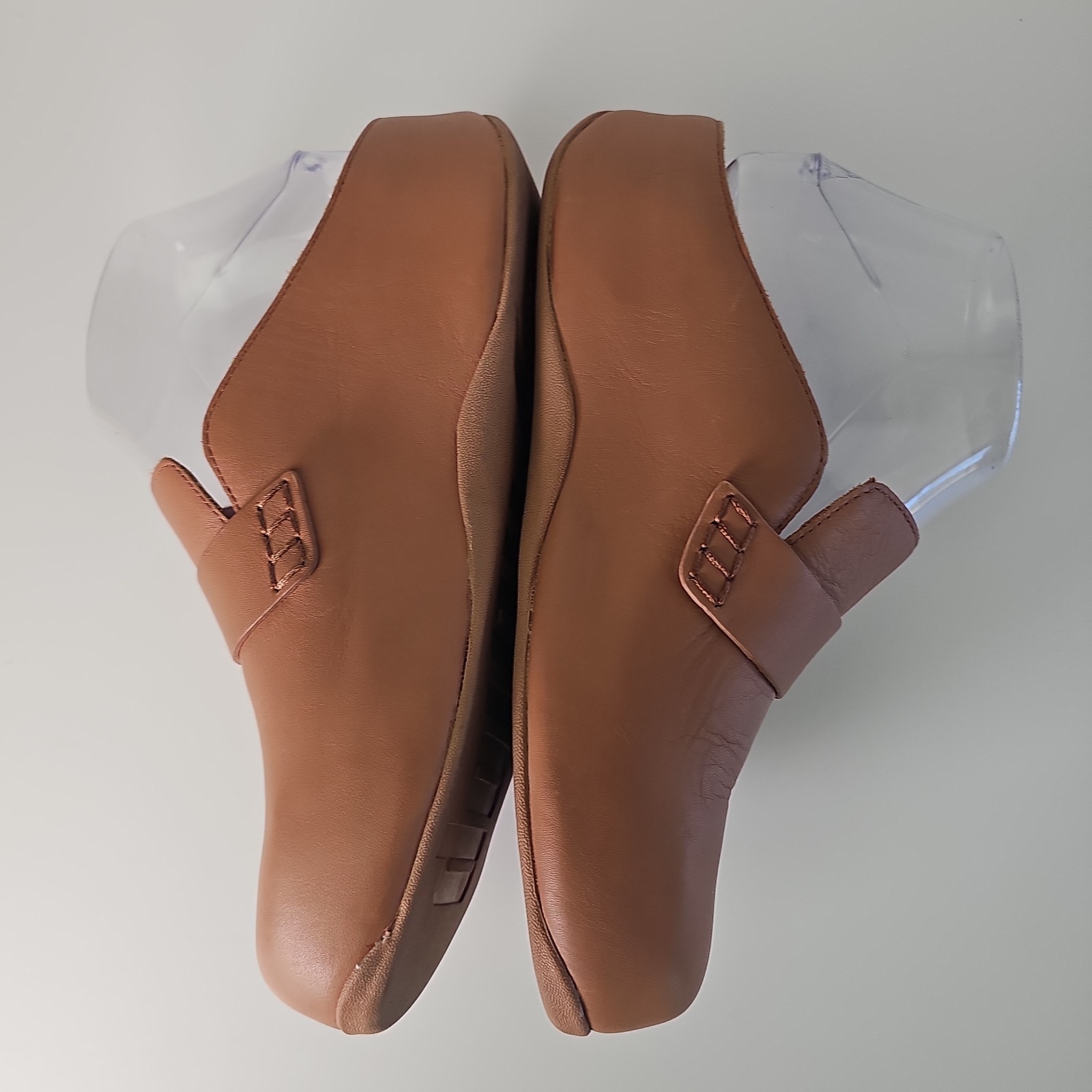 FitFlop Shuv Leather Buckle Clog Shoe Women EU 38 US 7 Wedge Slide Slip On Mule