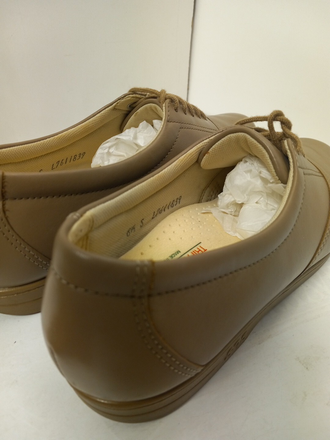 SAS Tripad Comfort Shoes Mocha Brown Leather Whisper Lace Womens Sz 8.5 S Slim