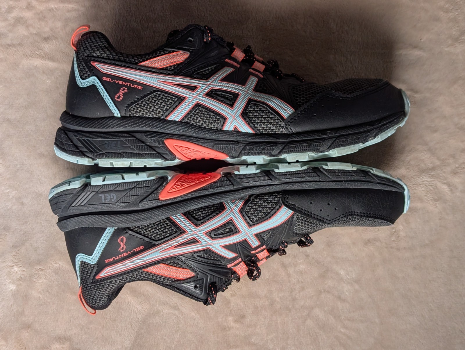 ASICS Gel Venture 8 Womens Sneakers 1012A708 Black US Size 7.5