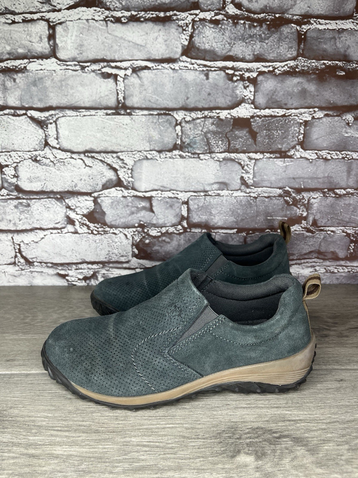Panama Jack Blue Suede Textile Loafers Athletic Shoes Women Sz 35EU/5M US