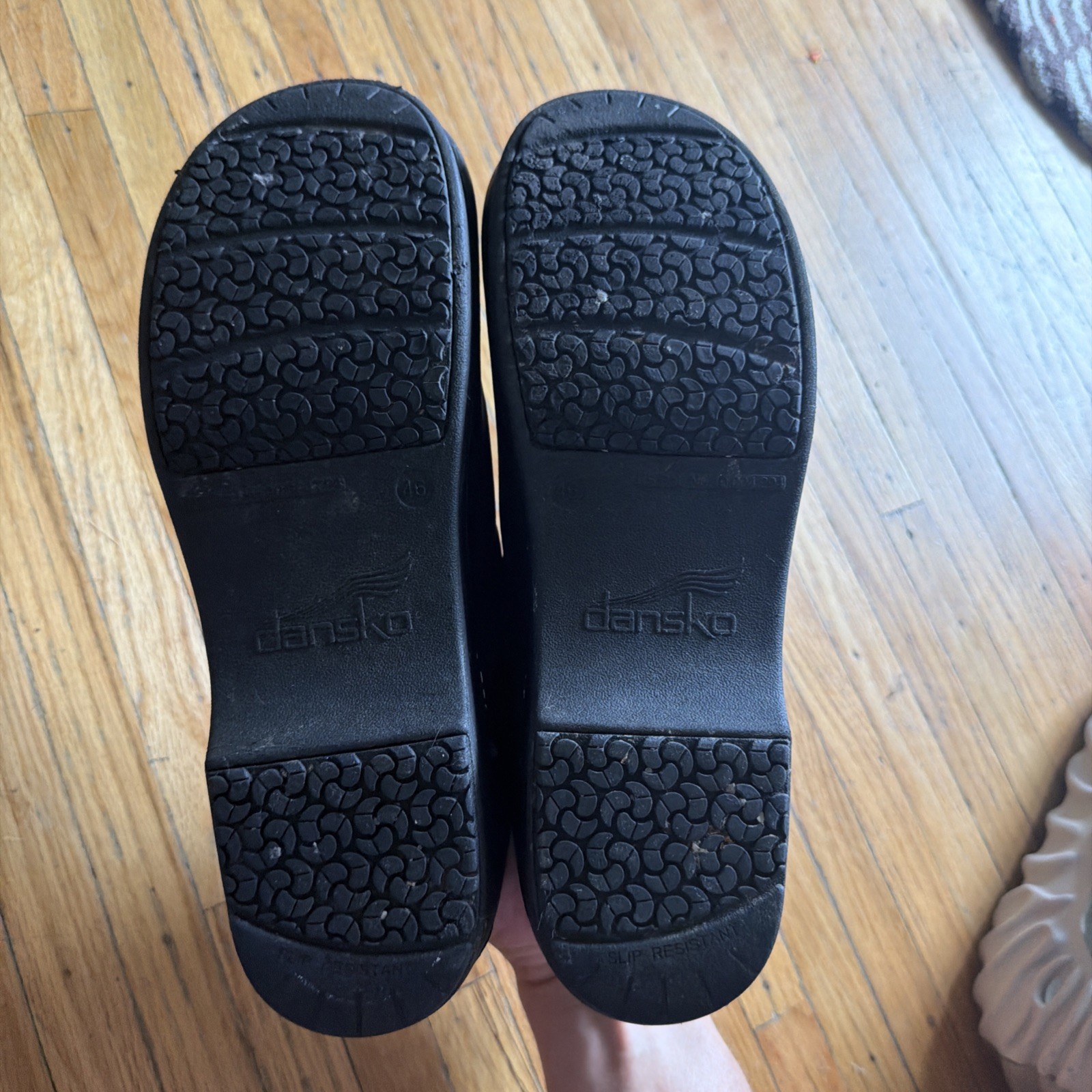 Dansko XP Black Leather Professional Clogs Slip On Men Size 46 EU US 12.5 13