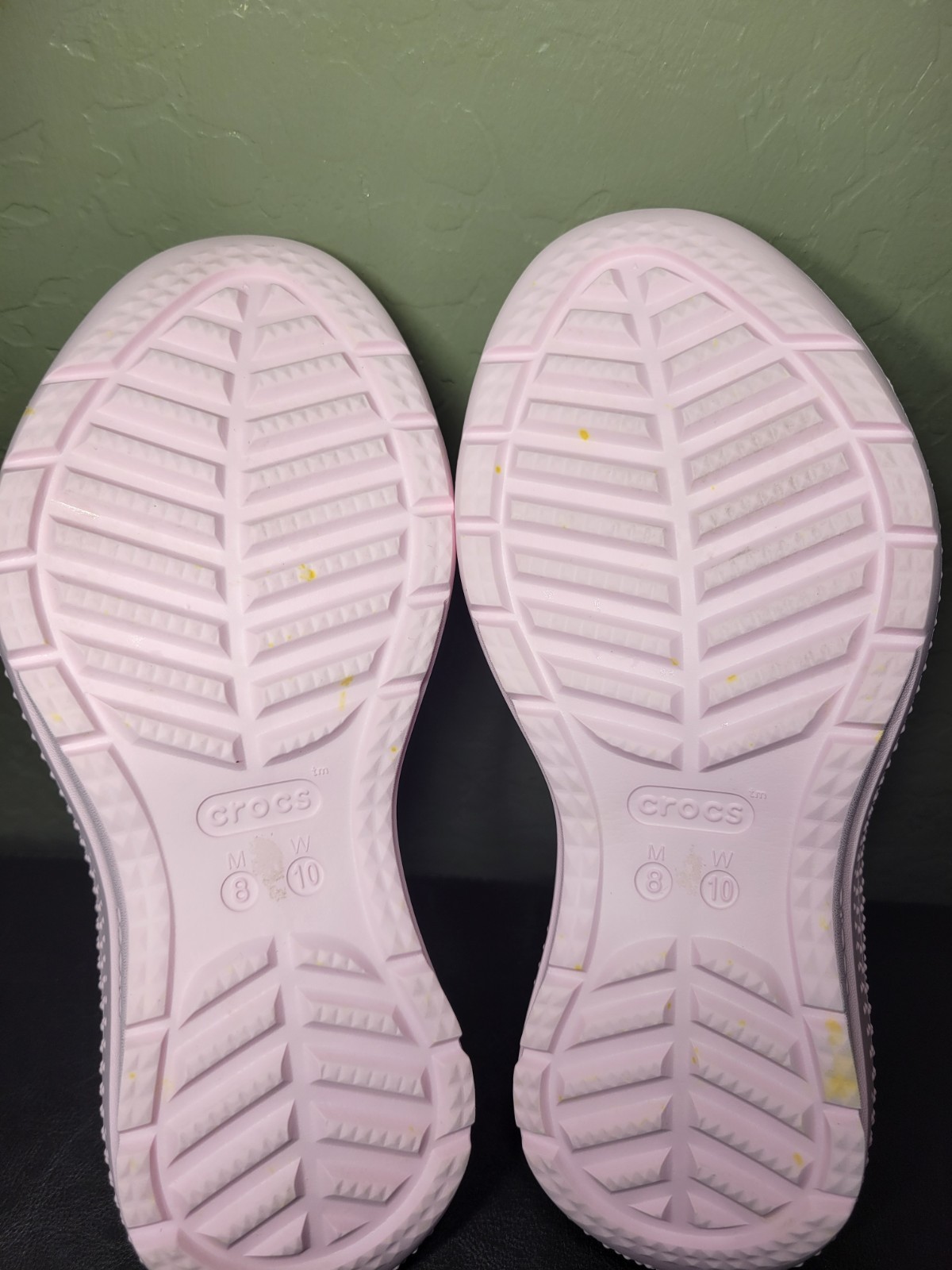 CROCS Pastel Pink Milk Sneaker Slip On Clogs W Sz 8 M Sz 6