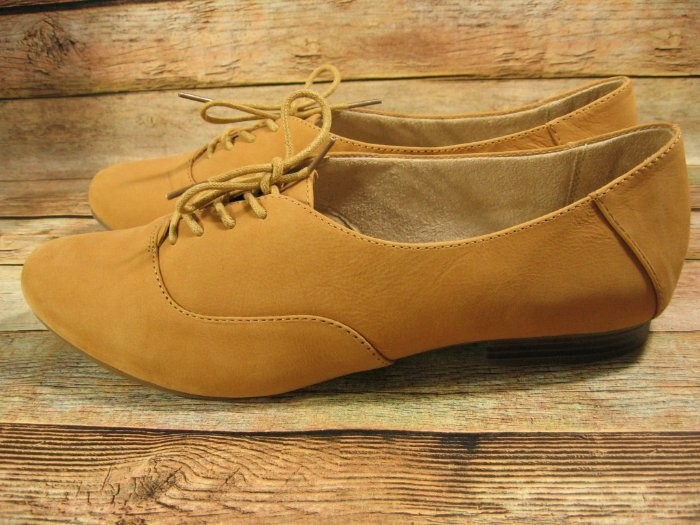 Womens Naturalizer Leal Tan Leather Oxford Lace Up Shoes Sz 10 N5 Comfort