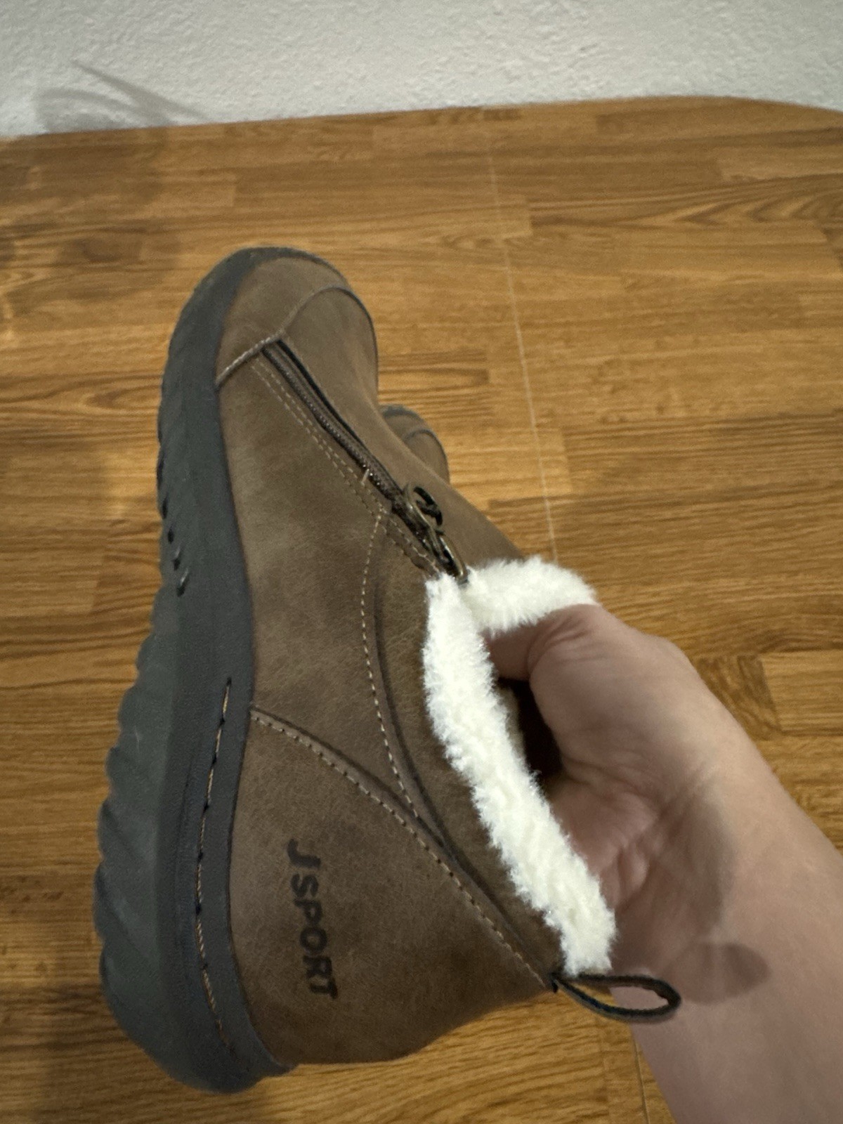 JSport by Jambu Eleno Brown Faux Fur Lined Slip On Shoes Women’s Size 9 M