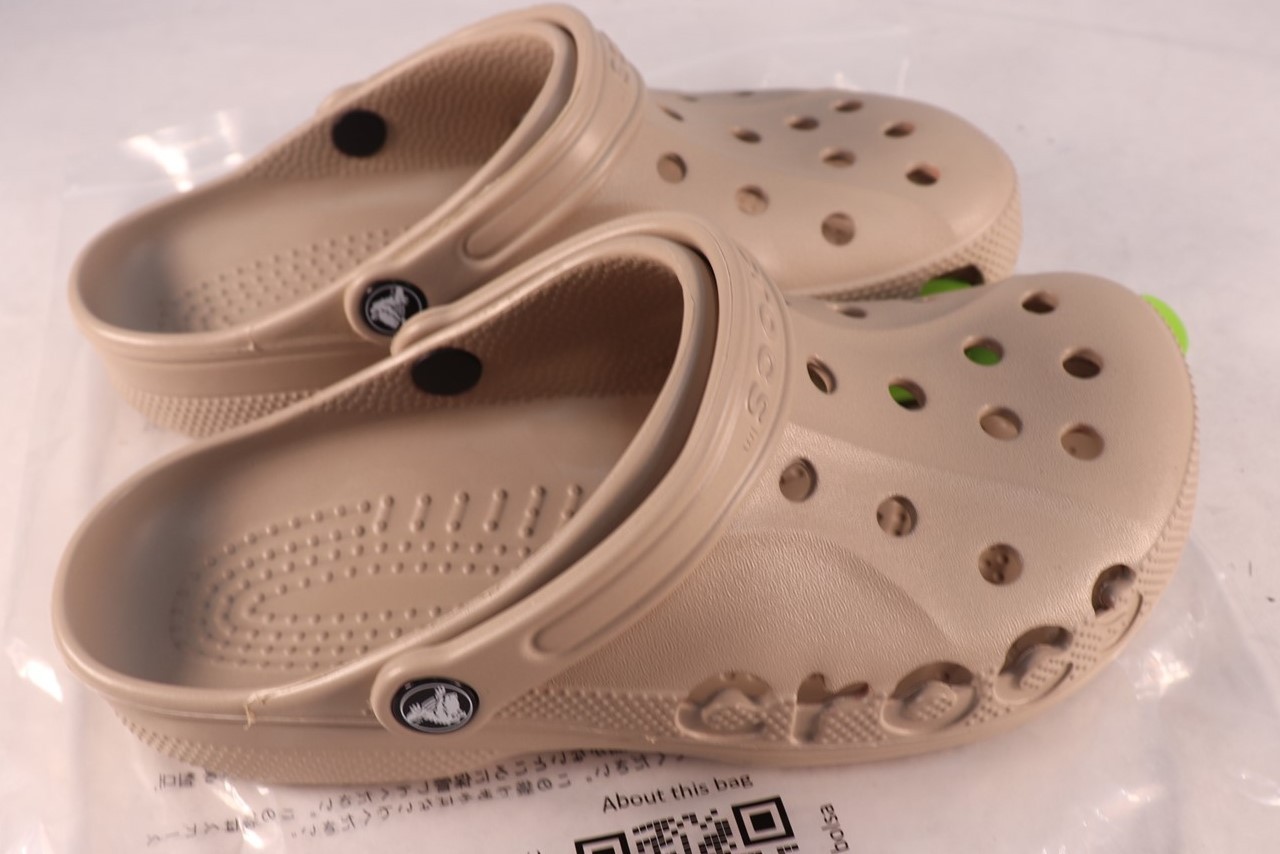 Crocs Adult Baya Clogs, Cobblestone , W9/M7