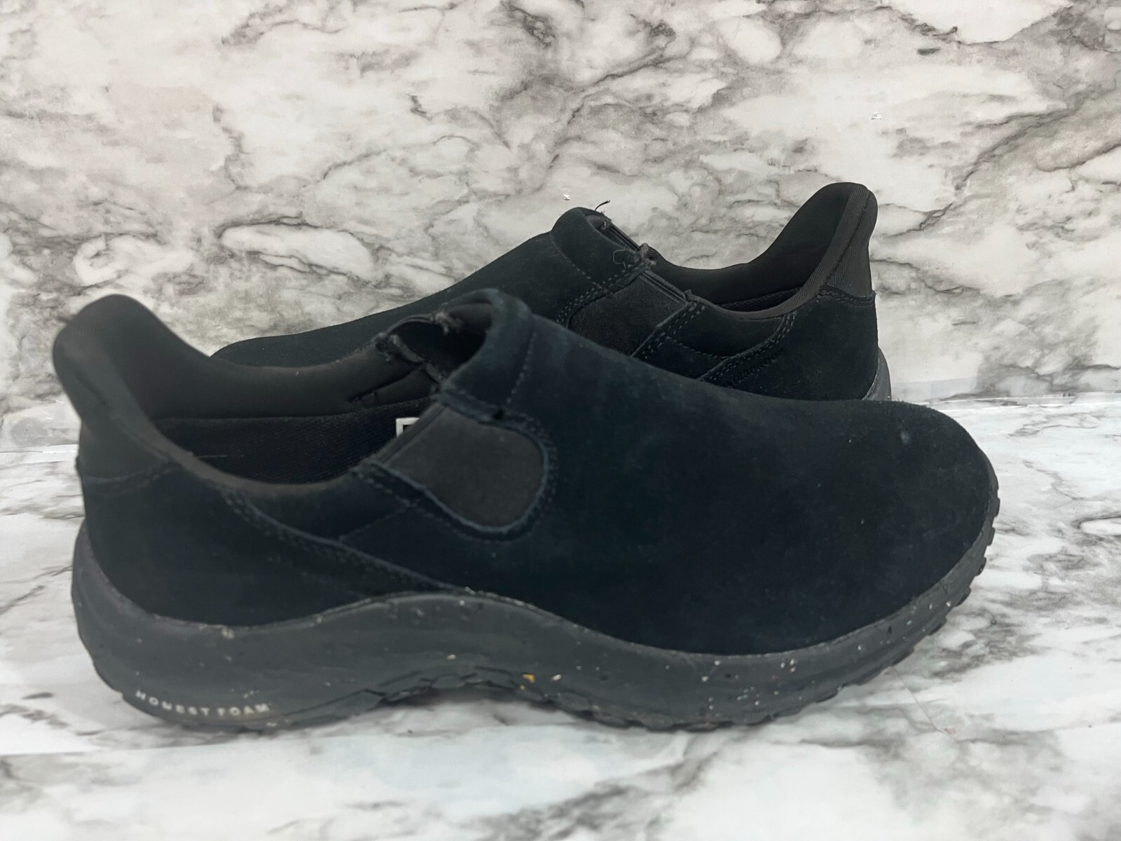 Holo Eco Shoes 9.5 Women’s Slip On Sneaker Suede Like Stretch Side sustainable