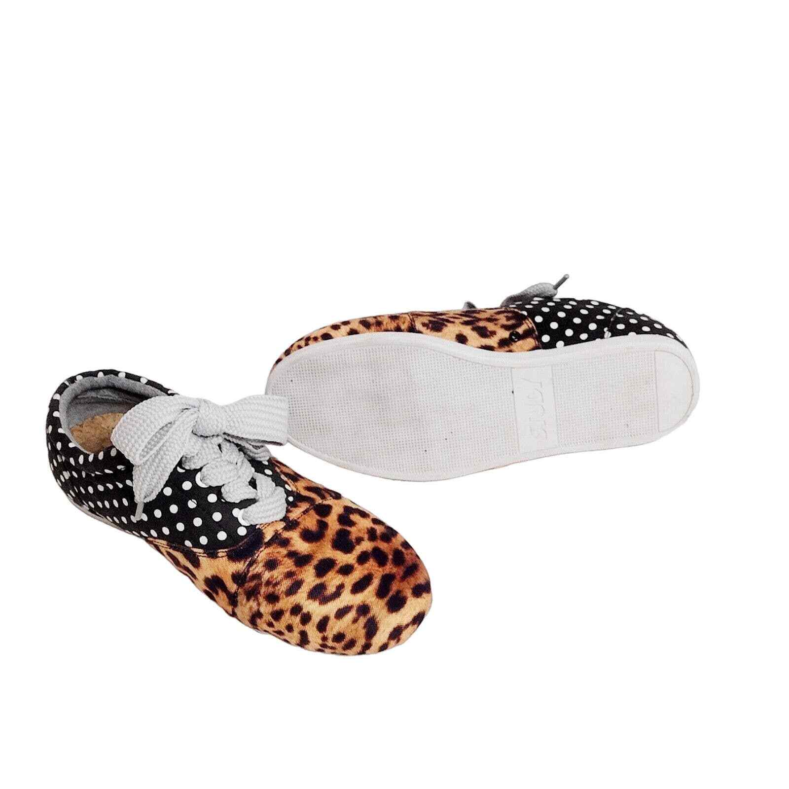 Urban Outfitters Study Sneakers Leopard/Polka Dot Drop Print Women’s Size 9