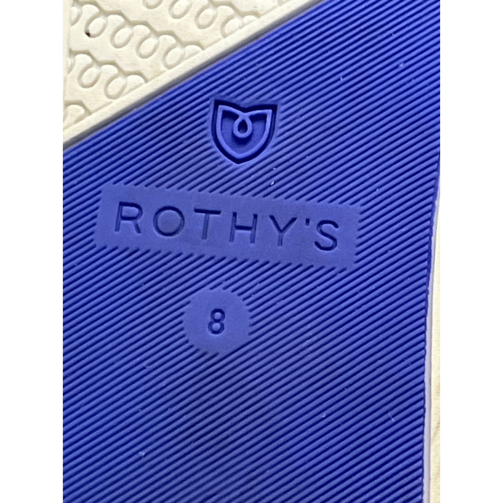 Rothy’s City Slip On Knit Sneakers Navy White Knit Washable Sustainable Size 8