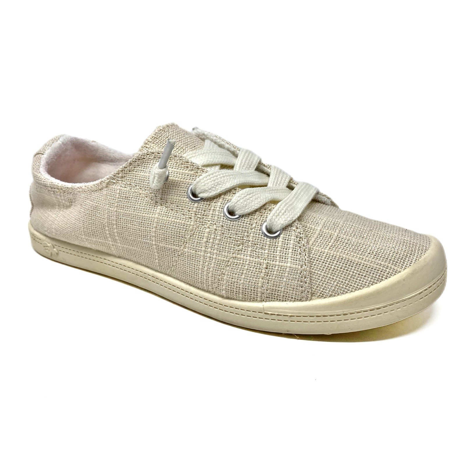 JellyPop Dallas Linen Sneakers Women’s 7 Tan Natural Comfort Shoes Summer Spring
