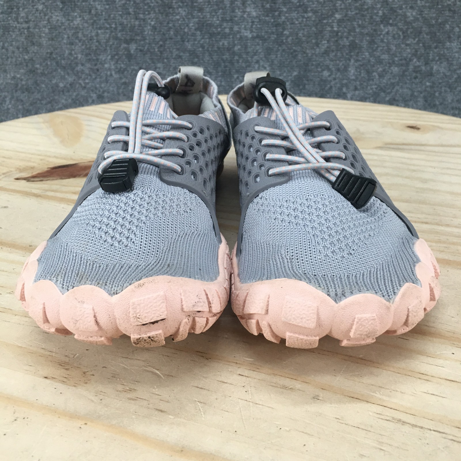 Nortiv 8 Shoes Womens 6.5 Treklady 2 Sporty Adjustable Water Sneakers Gray Mesh