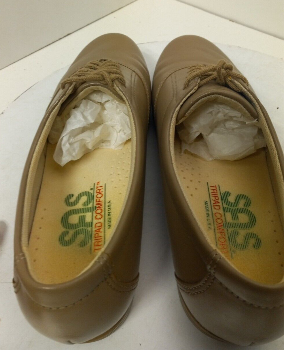 SAS Tripad Comfort Shoes Mocha Brown Leather Whisper Lace Womens Sz 8.5 S Slim