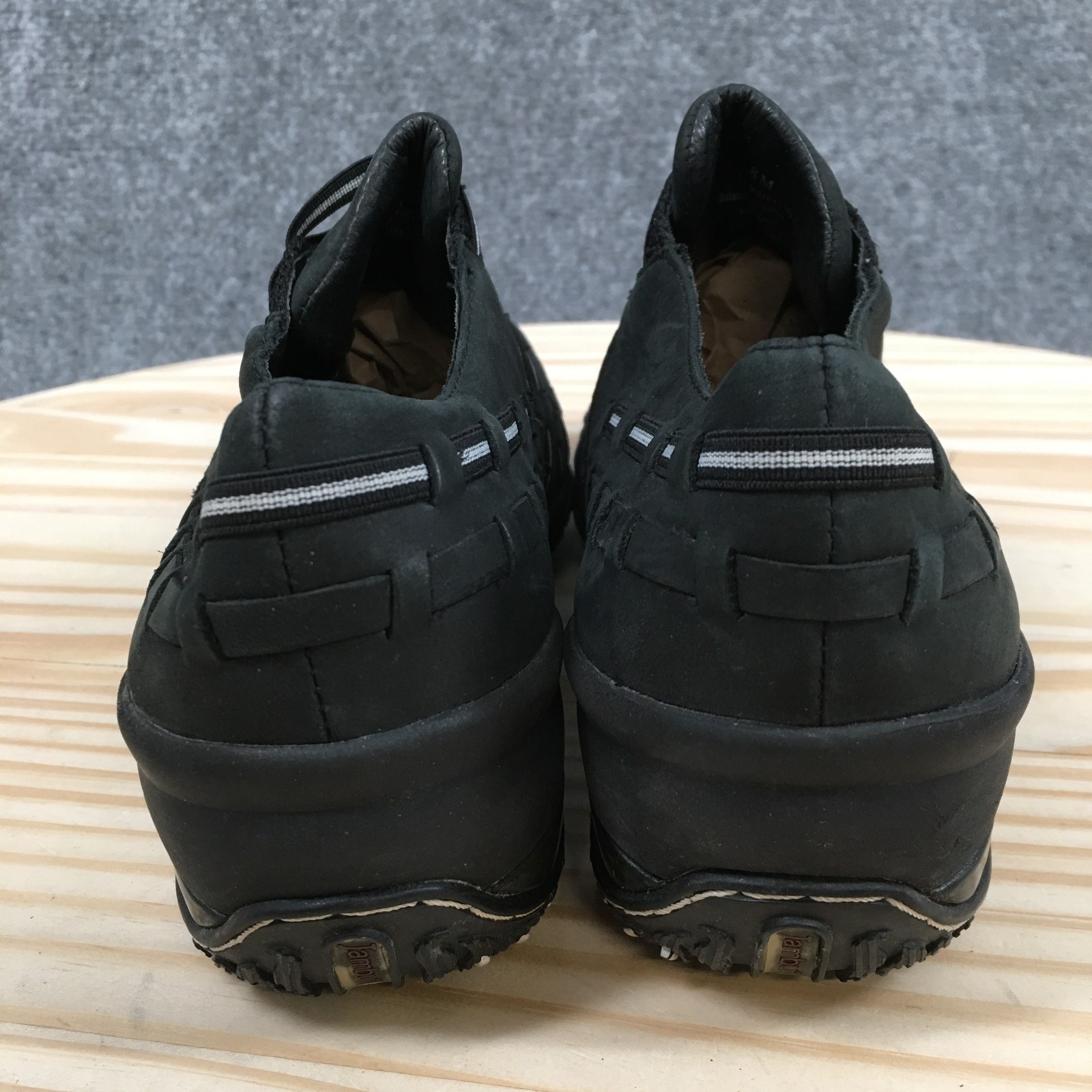 JBU By Jambu Shoes Womens 8 M All Terra Design Walking Wedge Slip Ons Black