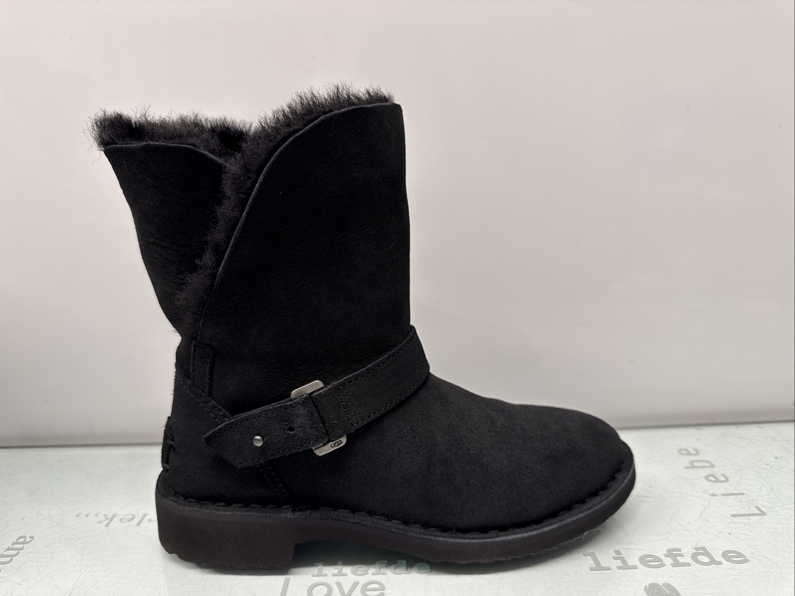 UGG Women Boot 1126673 Black Suede Pull-On Size 5(36)