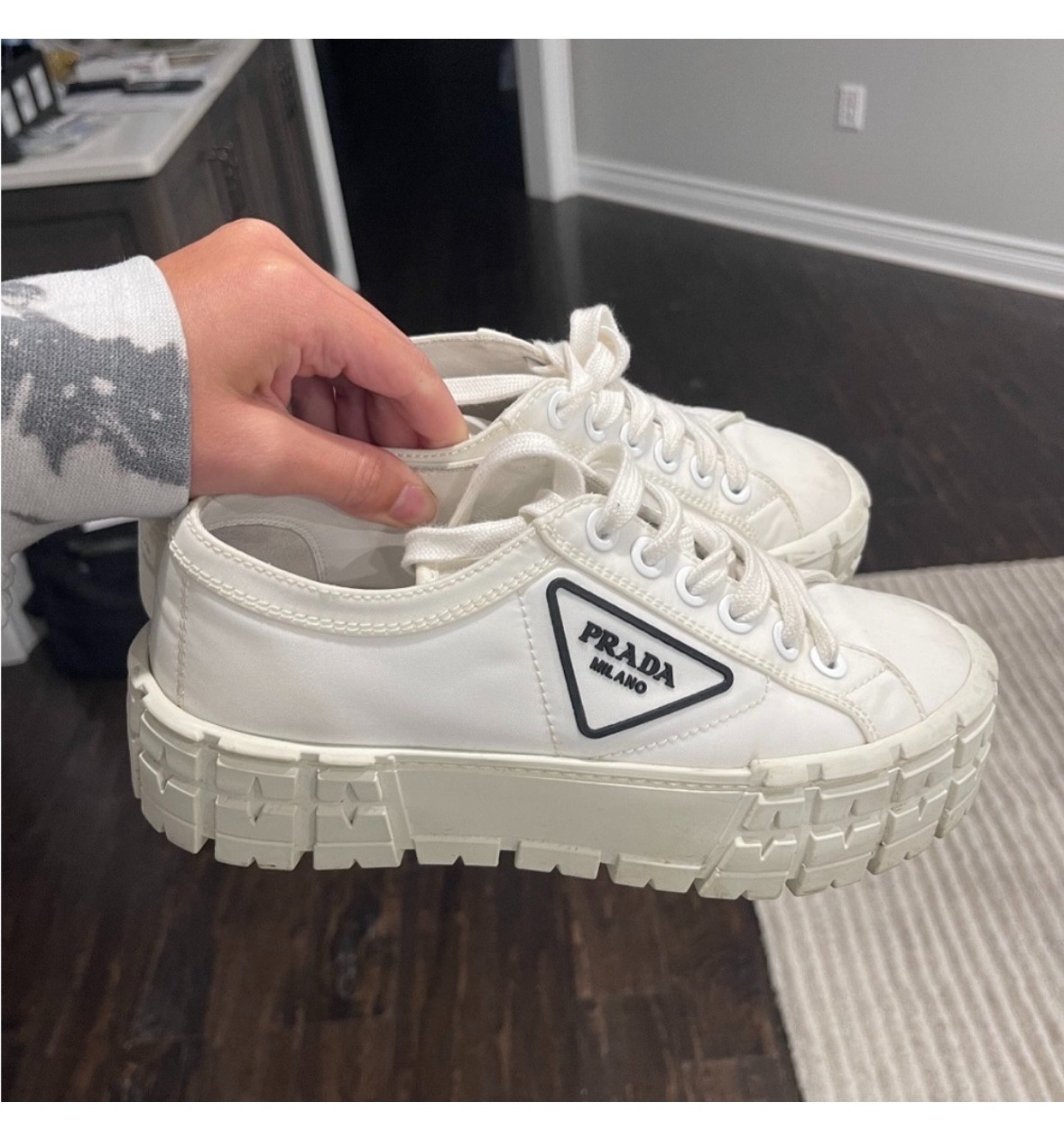 Prada Double Wheel sneakers women size 6.5, UK size 36 1/2