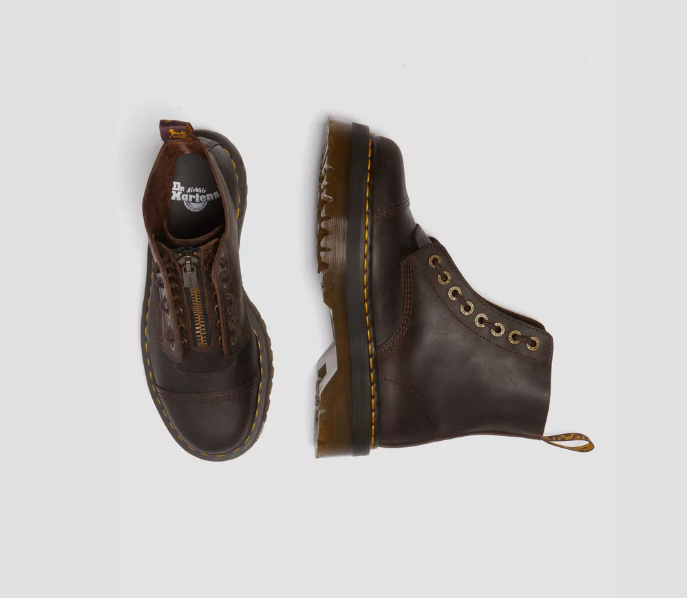 DR. MARTENS SINCLAIR DECAYED ROSES LEATHER PLATFORM BOOTS MSRP$280 Most Beloved