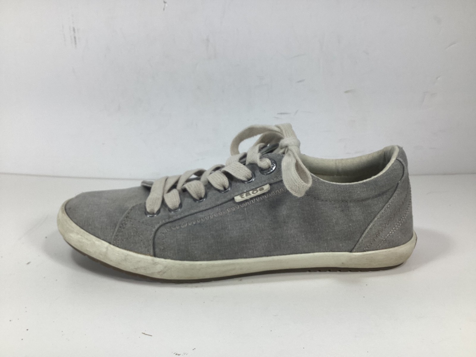 Taos Star Charcoal Washed Canvas Sneakers Gray Casual Women’s Shoes Size 8 / 39