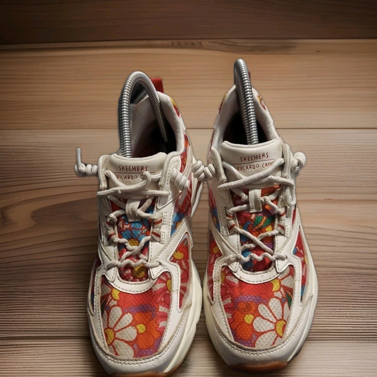 Skechers Women’s 177948 Uno Ricardo Cavolo Spring Bloom White Multi Casual Shoes