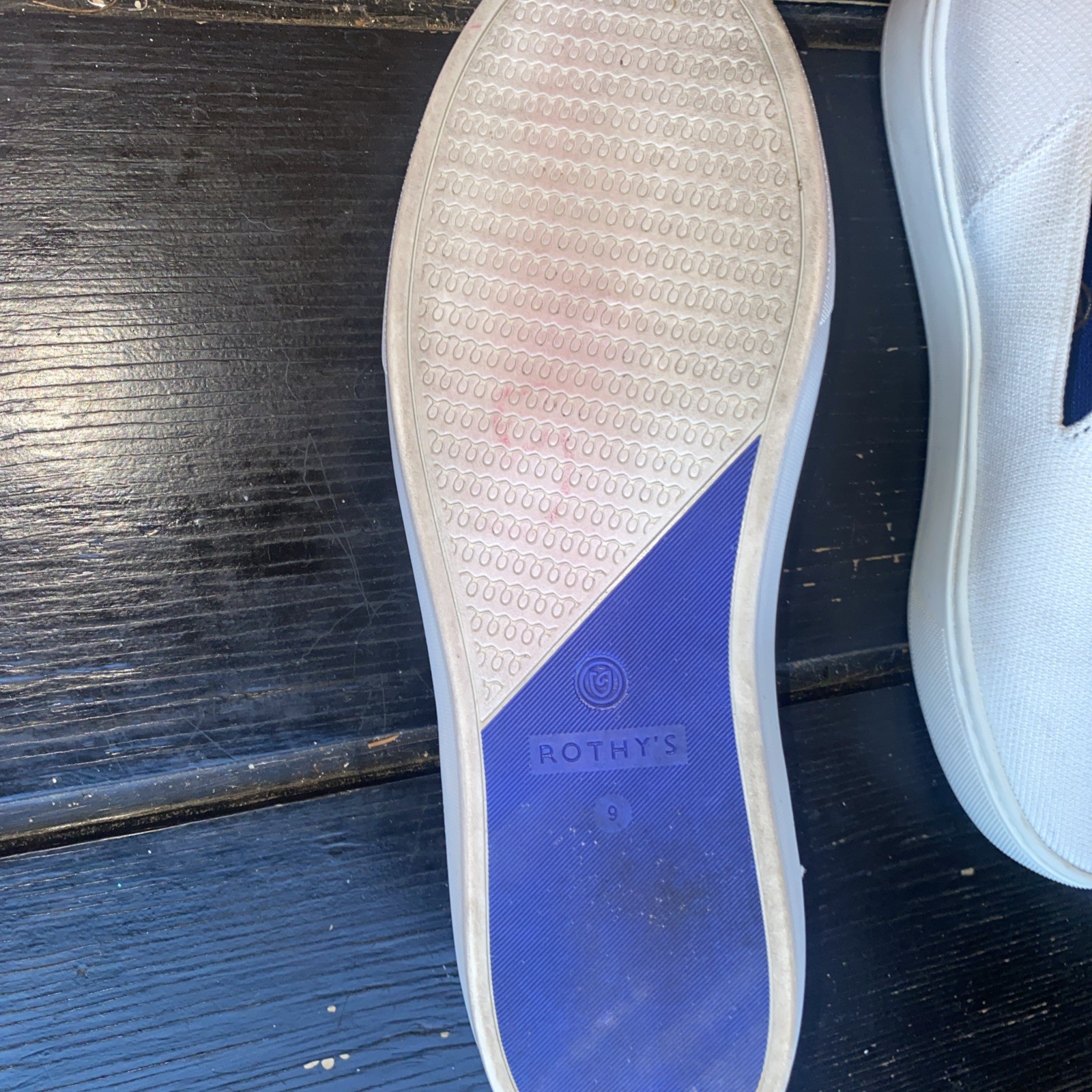 Rothy’s Women’s The Original Slip On Casual Comfort White Sneaker Size 9