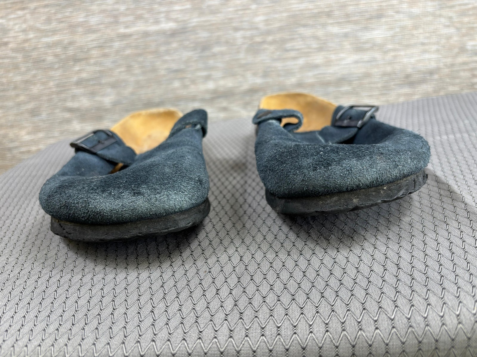 Betula Clog Shoes Womens Size 7 Blue Suede Slip On Comfort Sandals EU 38
