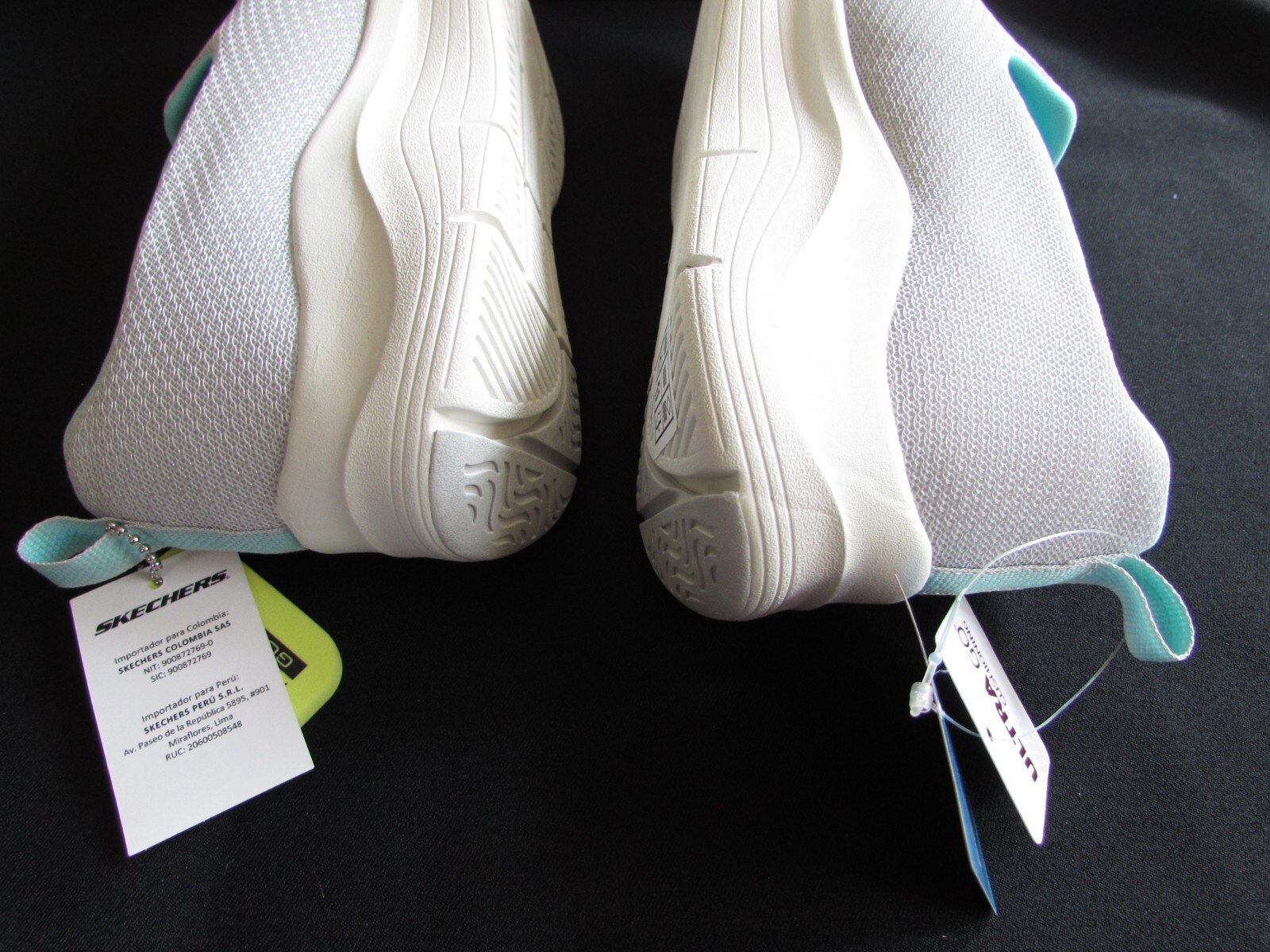 Skechers Ladies’ Arch Comfort Athletic Slip On Shoe Gray/Teal Synthetic Size 7.0