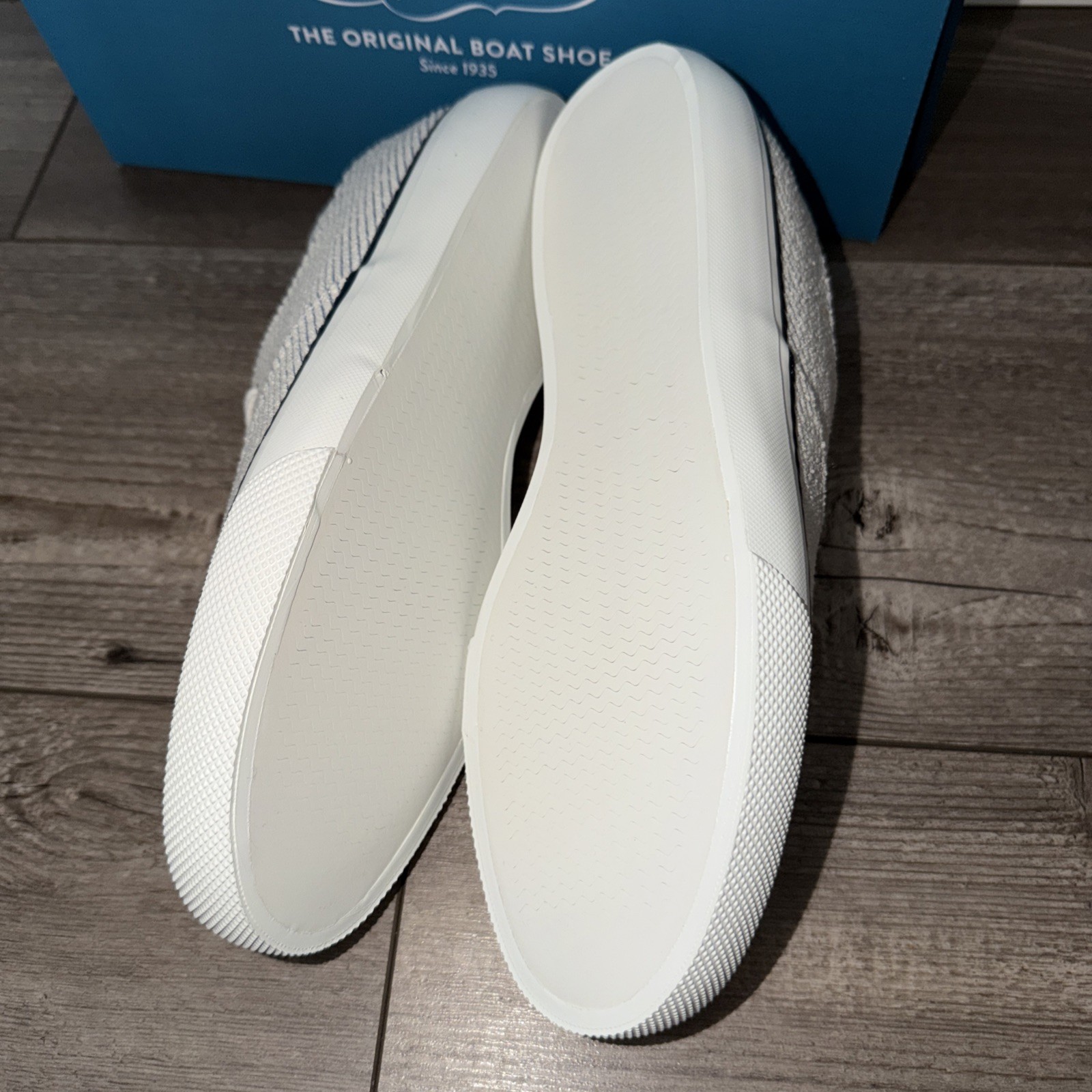 Sperry Shoes Womens 10 Classic CVO Sneaker Blue & White Striped New In Box