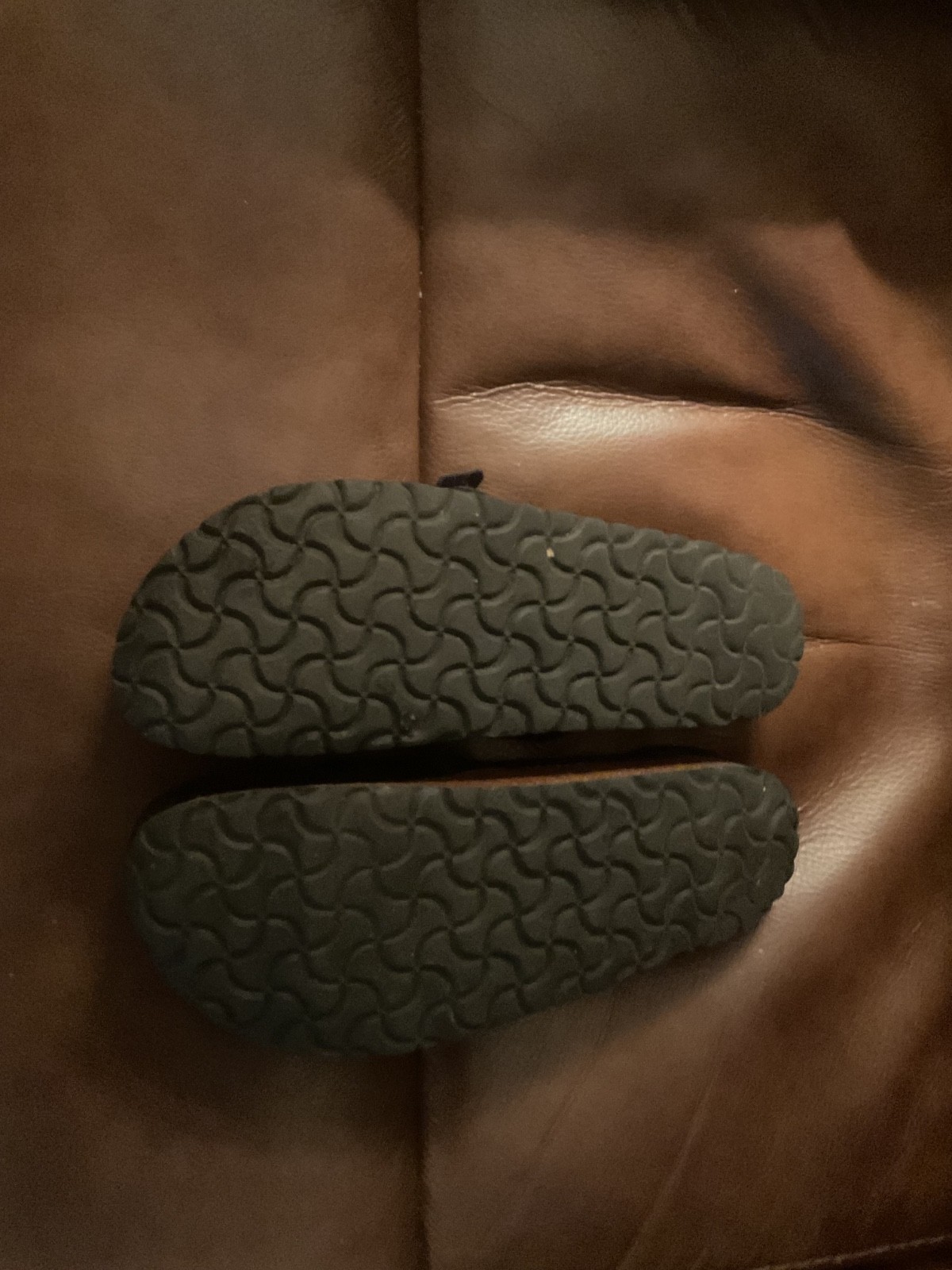 Birkenstock black suede mules with silver buckle size 41