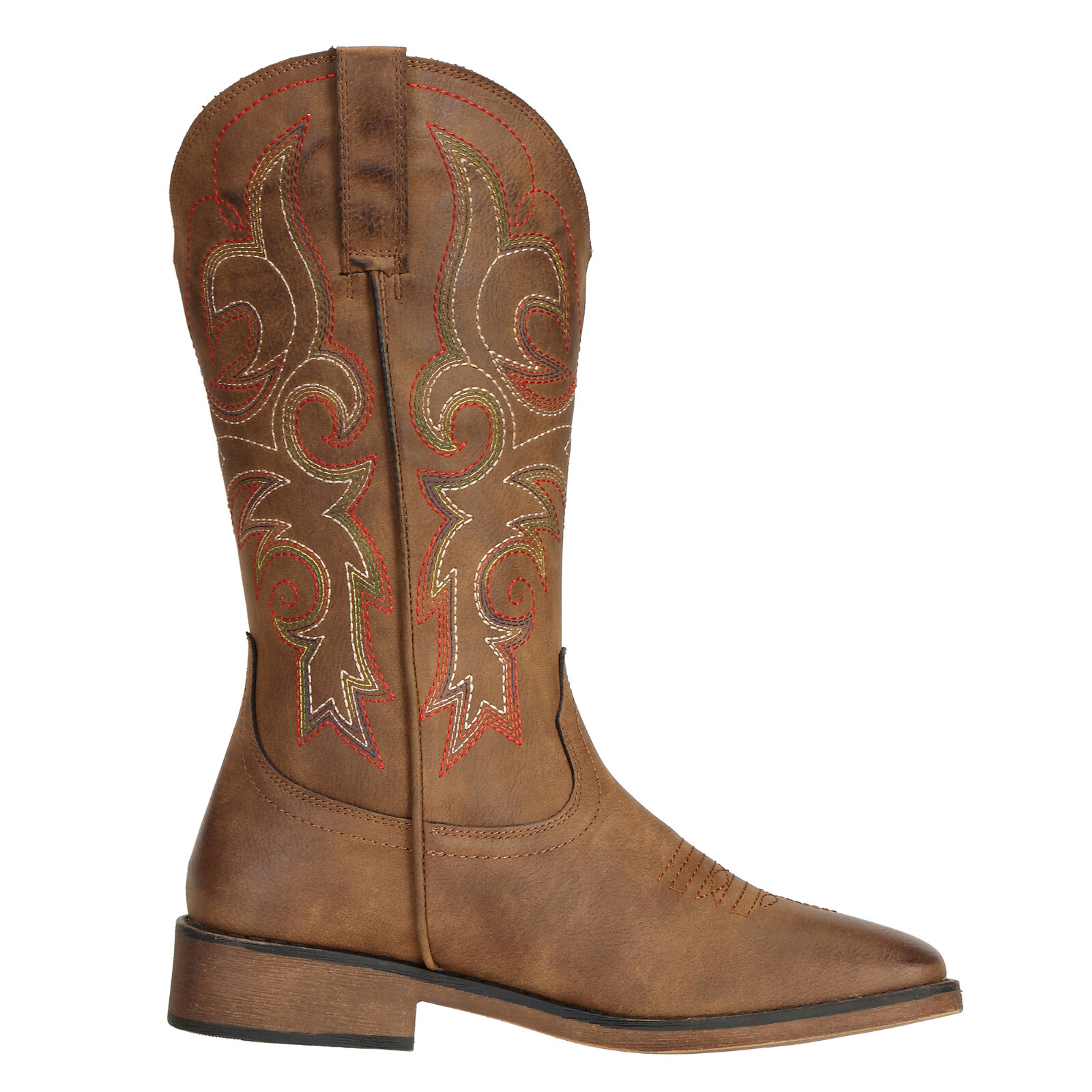 SheSole Women’s Square Toe Western Cowgirl Cowboy Boots Mid Calf Embroidered